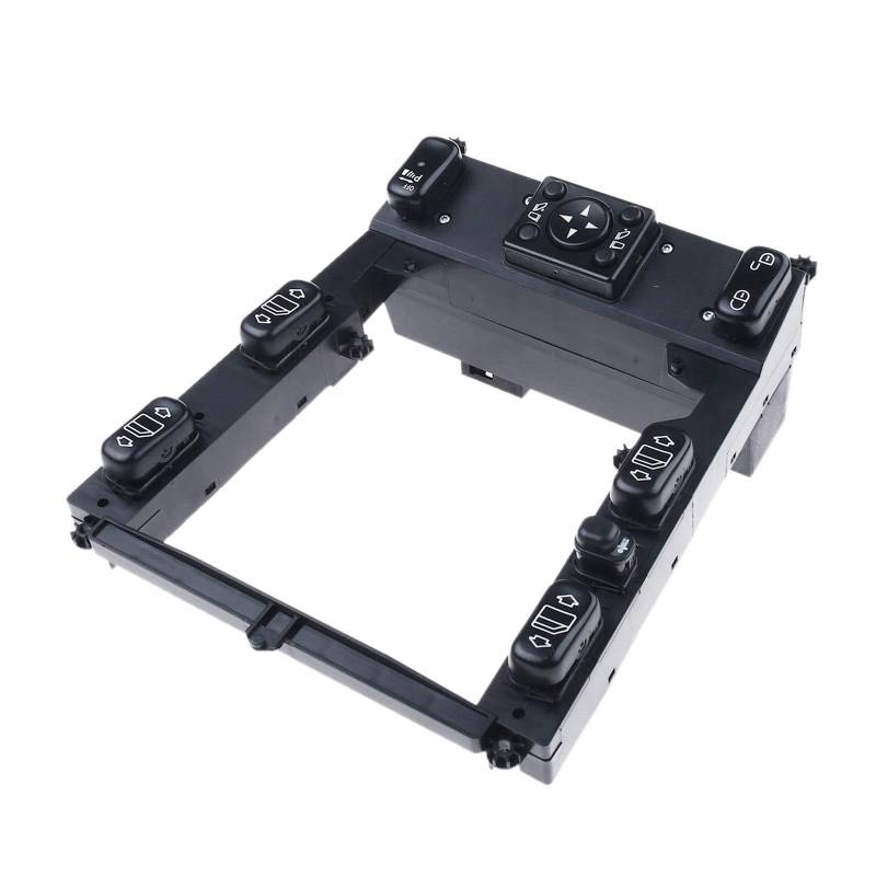 Frankberg Fensterheberschalter Mittelkonsole für W163 ML230 ML270 ML320 ML350 ML430 ML500 1998-2005, Mechanischer Schalter, Druckknopf, Schwarz, Manuell von Frankberg