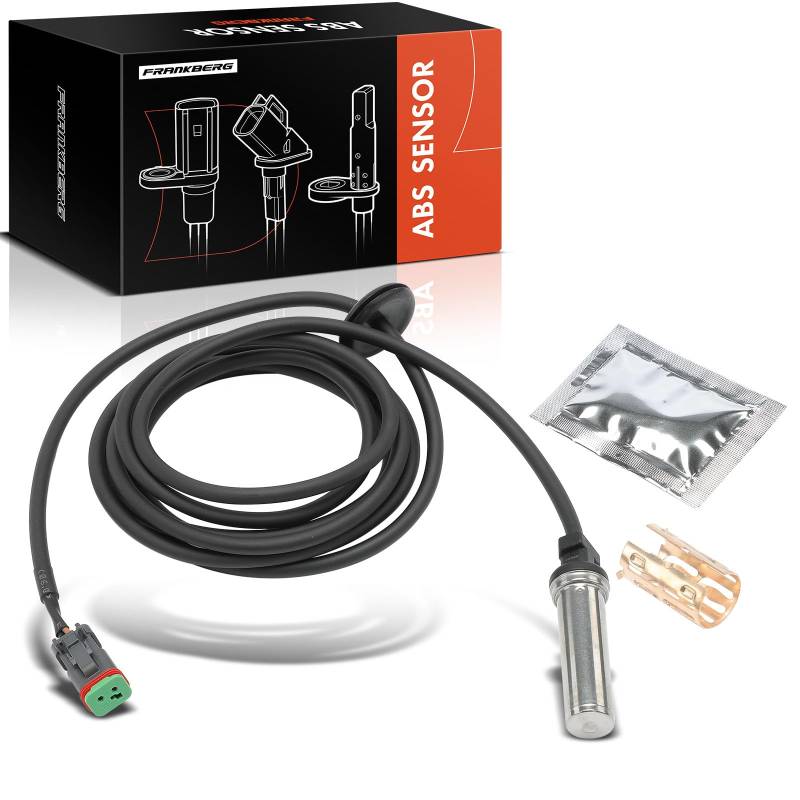 Frankberg 1x ABS Sensor 2-Polig mit Fett mit Buchse Vorne Hinten Kompatibel mit R.e.n.a.u.l.t Truck V.o.l.v.o FH FM FMX NH Bus Replace# 21247154 von Frankberg