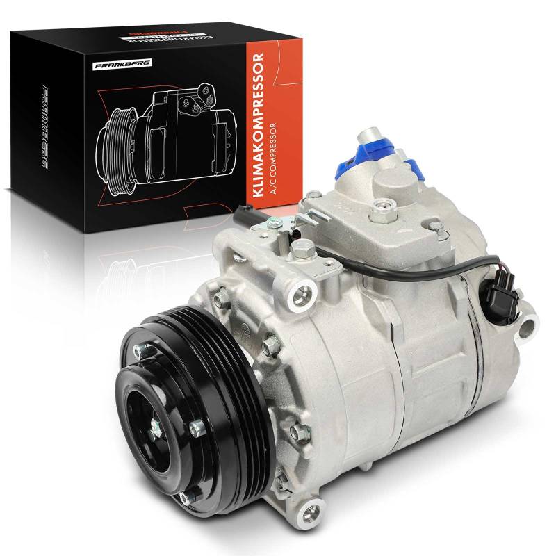 Frankberg Klimaanlagen Kompressor mit Kupplung Diesel Kompatibel mit 5er E60 520d 5er Touring E61 520d 7er E65/E66/E67 745d Replace# 64526950152, Öl vorbereift von Frankberg