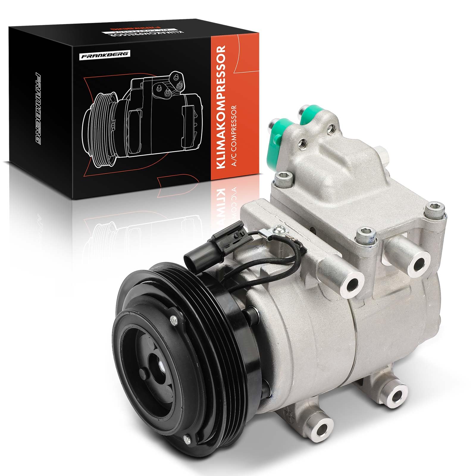Frankberg Klimaanlagen Kompressor mit Kupplung Kompatibel mit Coupe GK Elantra XD Elantra Stufenheck XD Matrix FC Santa Fé I SM Replace# 977012C000, inkl. Öl vorbereift Frankberg Klimaanlagen Kompressor mit Kupplung Kompatibel mit Coupe GK Elantra XD Elantra Stufenheck XD Matrix FC Santa Fé I SM Replace# 977012C000, inkl. Öl vorbereift von Frankberg