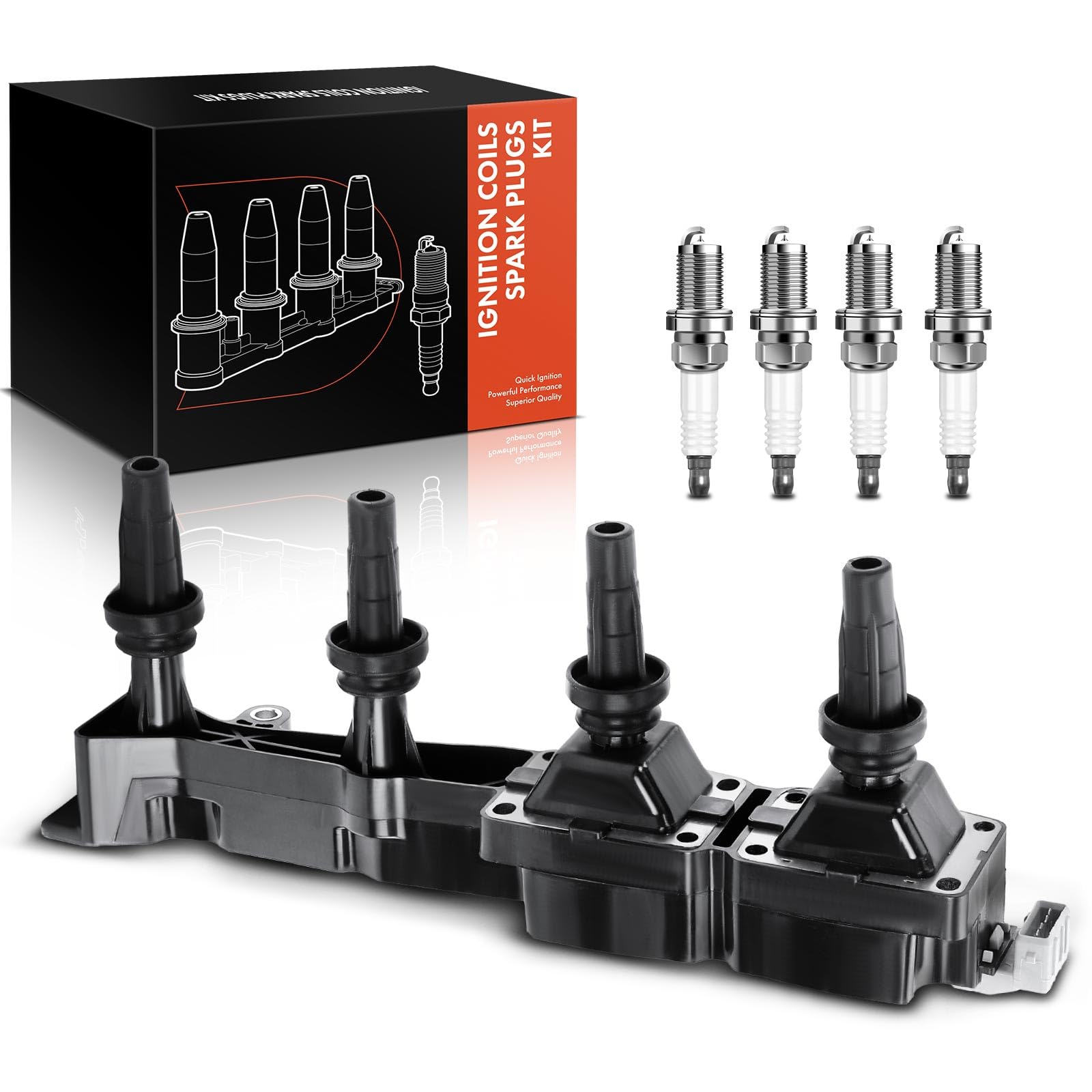 Frankberg 1x Zündspule+4x Zündkerze Kompatibel mit Berlingo B9 MF 1.6L 2000-2010 C2 JM 1.6L 2003-2009 207 WA WC 1.6L 2006-2010 307 3A/C 1.6L 2000-2010 Replace# 0242229797 Frankberg 1x Zündspule+4x Zündkerze Kompatibel mit Berlingo B9 MF 1.6L 2000-2010 C2 JM 1.6L 2003-2009 207 WA WC 1.6L 2006-2010 307 3A/C 1.6L 2000-2010 Replace# 0242229797 von Frankberg