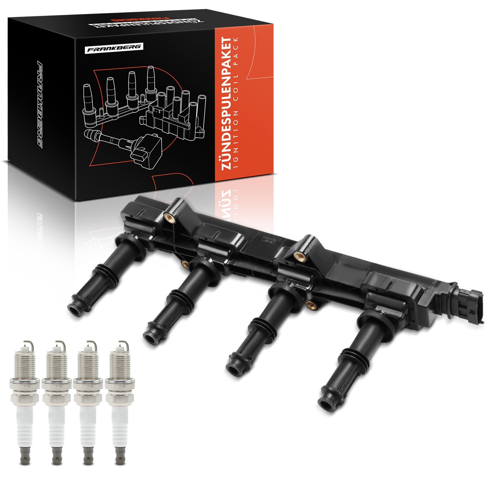 Frankberg 1x Zündspule + 4x Zündkerze Benzin Kompatibel mit Brera 939 2.2L 2006-2011 Signum 2.2L 2003-2008 Vectra C Caravan 2.2L 2003-2017 Replace# 880198 Frankberg 1x Zündspule + 4x Zündkerze Benzin Kompatibel mit Brera 939 2.2L 2006-2011 Signum 2.2L 2003-2008 Vectra C Caravan 2.2L 2003-2017 Replace# 880198 von Frankberg