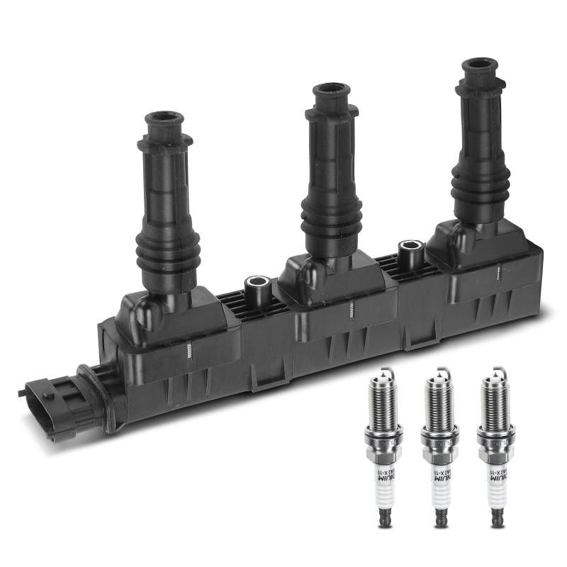 Frankberg 1x Zündspule 3x Zündkerze Kompatibel mit Corsa B 73 78 79 L3 1.0L 1996-2000 Agila MK I A L3 1.0L 2000-2003 Corsa MK I B L3 1.0L 1996-2000 Replace# 1208306 von Frankberg