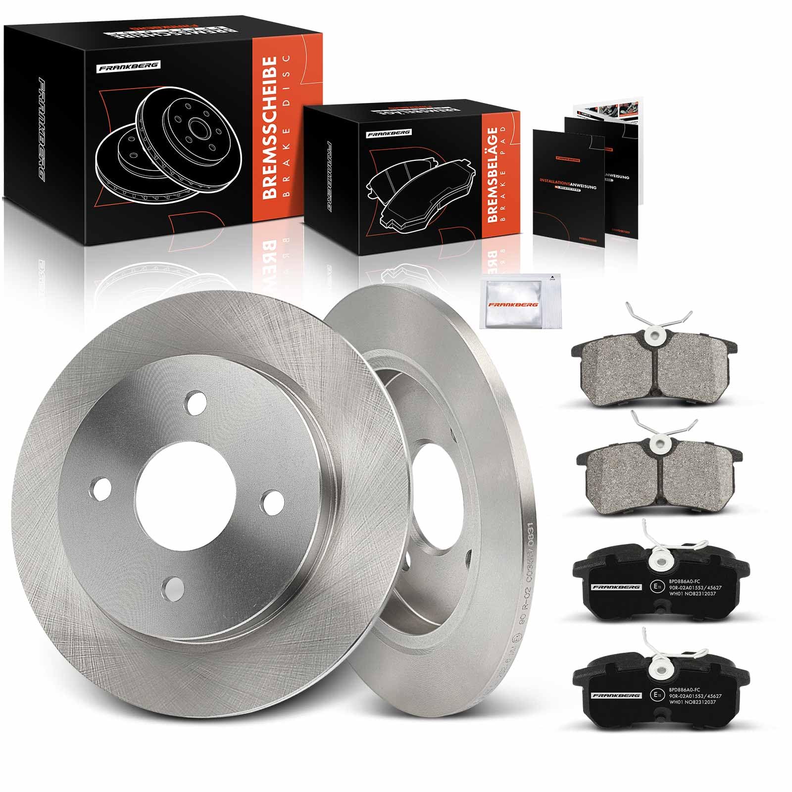 Frankberg 2x Bremsscheiben + 4x Bremsbeläge Hinten Kompatibel mit Fiesta V JD JH 2.0L 2005-2008 Focus DAW DBW 1.4L-2.0L 1998-2004 Replace# 1637969 Frankberg 2x Bremsscheiben + 4x Bremsbeläge Hinten Kompatibel mit Fiesta V JD JH 2.0L 2005-2008 Focus DAW DBW 1.4L-2.0L 1998-2004 Replace# 1637969 von Frankberg