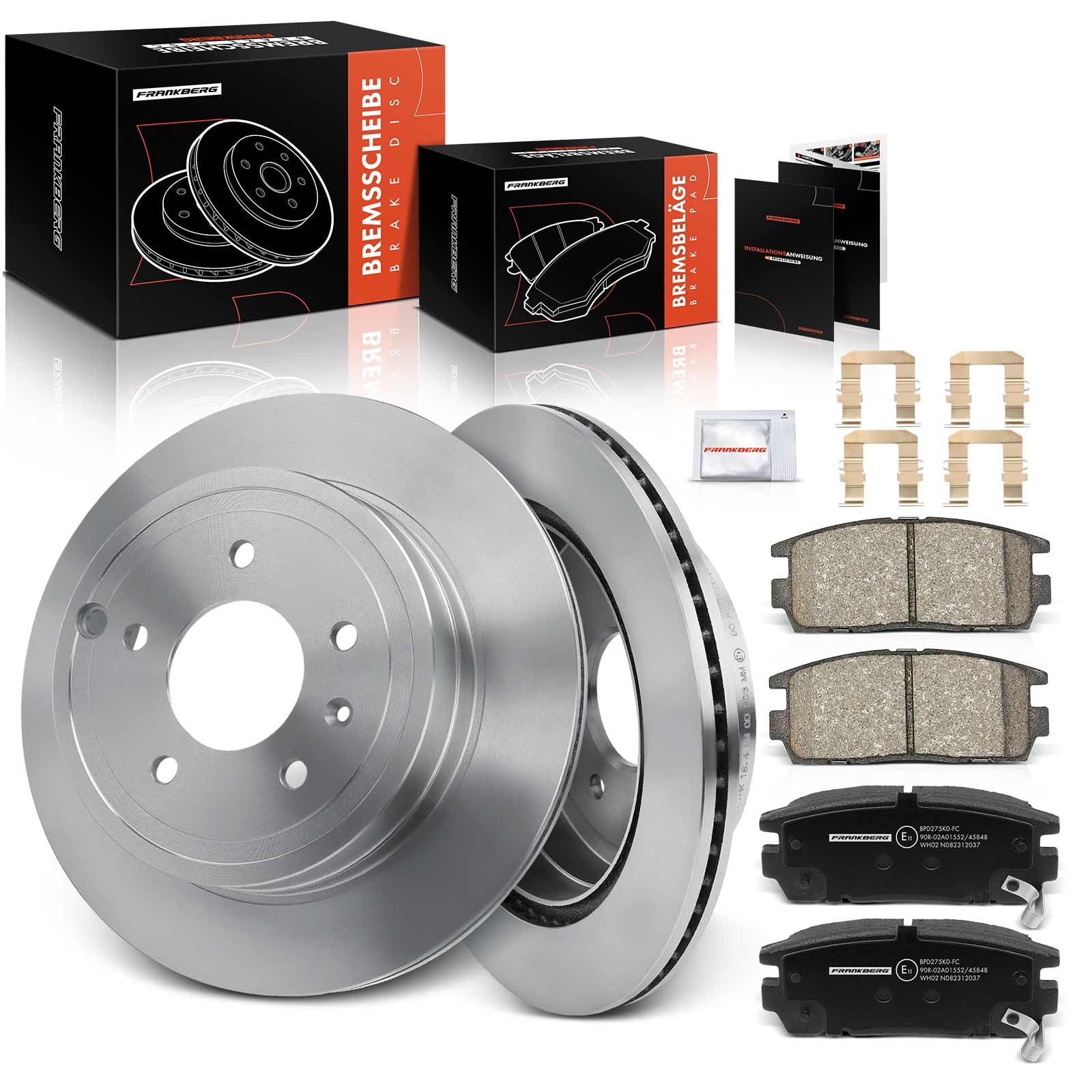 Frankberg 2x Bremsscheiben + 4x Bremsbeläge Hinterachse Kompatibel mit Captiva C100 C140 2.0L-3.2L 2006-2023 Antara L07 2.0L-3.2L 2006-2023 Replace# 96626075 Frankberg 2x Bremsscheiben + 4x Bremsbeläge Hinterachse Kompatibel mit Captiva C100 C140 2.0L-3.2L 2006-2023 Antara L07 2.0L-3.2L 2006-2023 Replace# 96626075 von Frankberg
