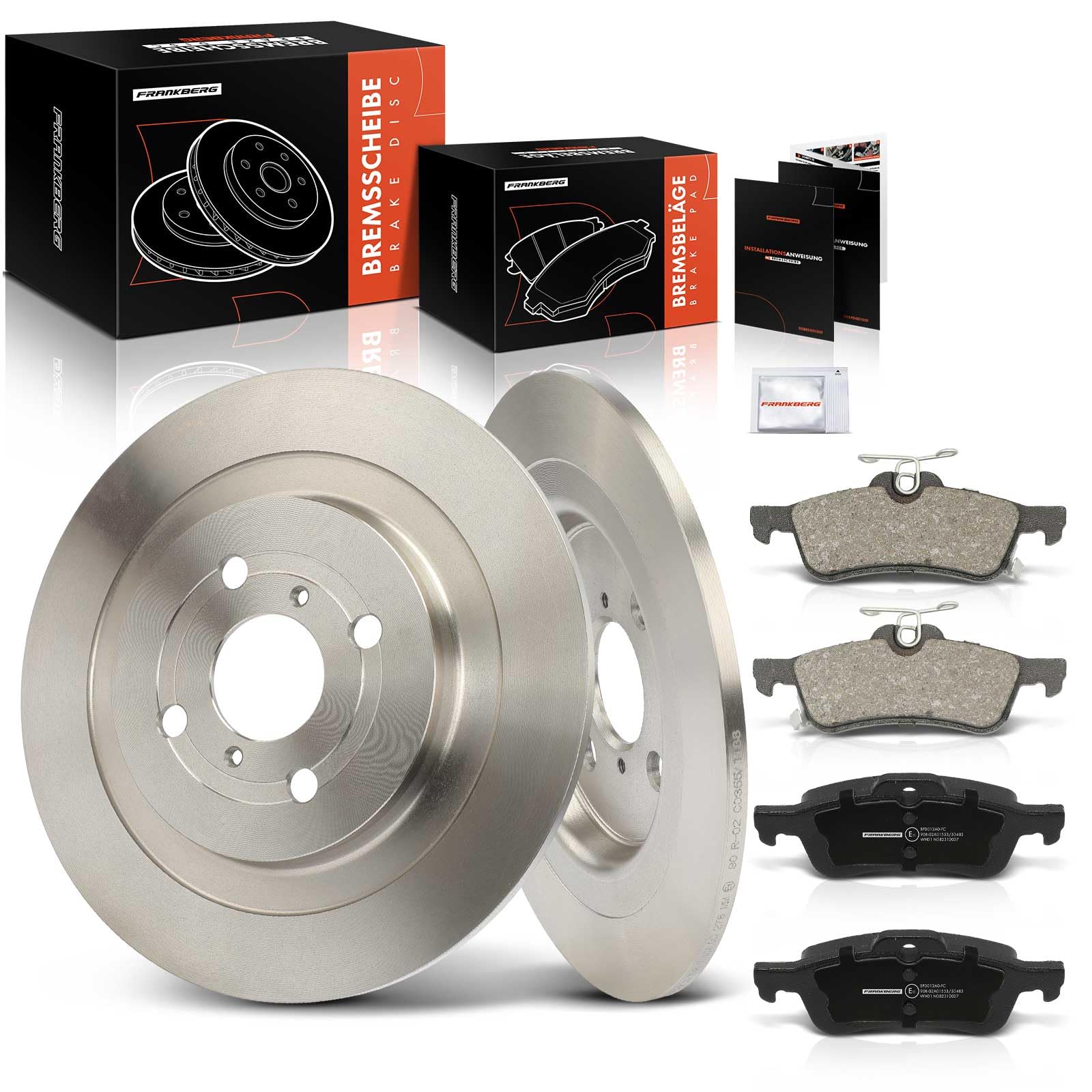 Frankberg 2x Bremsscheiben + 4x Bremsbeläge Hinterachse mit Bremsenschmiermittel Kompatibel mit Yaris P9 05-11 Yaris Kasten/Schrägheck P13 12-Heute Replace# 044660D010 Frankberg 2x Bremsscheiben + 4x Bremsbeläge Hinterachse mit Bremsenschmiermittel Kompatibel mit Yaris P9 05-11 Yaris Kasten/Schrägheck P13 12-Heute Replace# 044660D010 von Frankberg