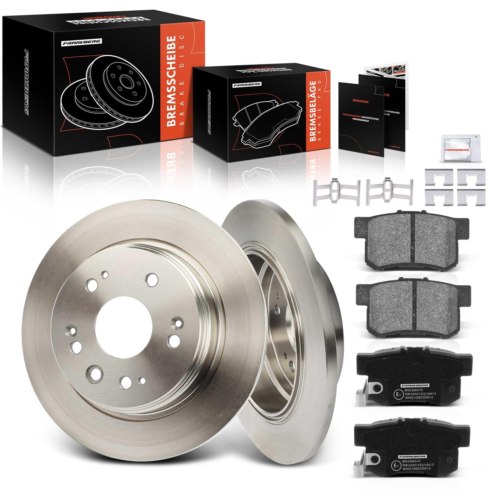 Frankberg 2x Bremsscheiben + 4x Bremsbeläge Mit bremsenschmiermittel Hinterachse Kompatibel mit FR-V BE 1.7L-2.2L 2005-2009 Stream RN 1.7L 2.0L 2001-2005 Replace# 42510S7AJ50 43022S3N000 Frankberg 2x Bremsscheiben + 4x Bremsbeläge Mit bremsenschmiermittel Hinterachse Kompatibel mit FR-V BE 1.7L-2.2L 2005-2009 Stream RN 1.7L 2.0L 2001-2005 Replace# 42510S7AJ50 43022S3N000 von Frankberg