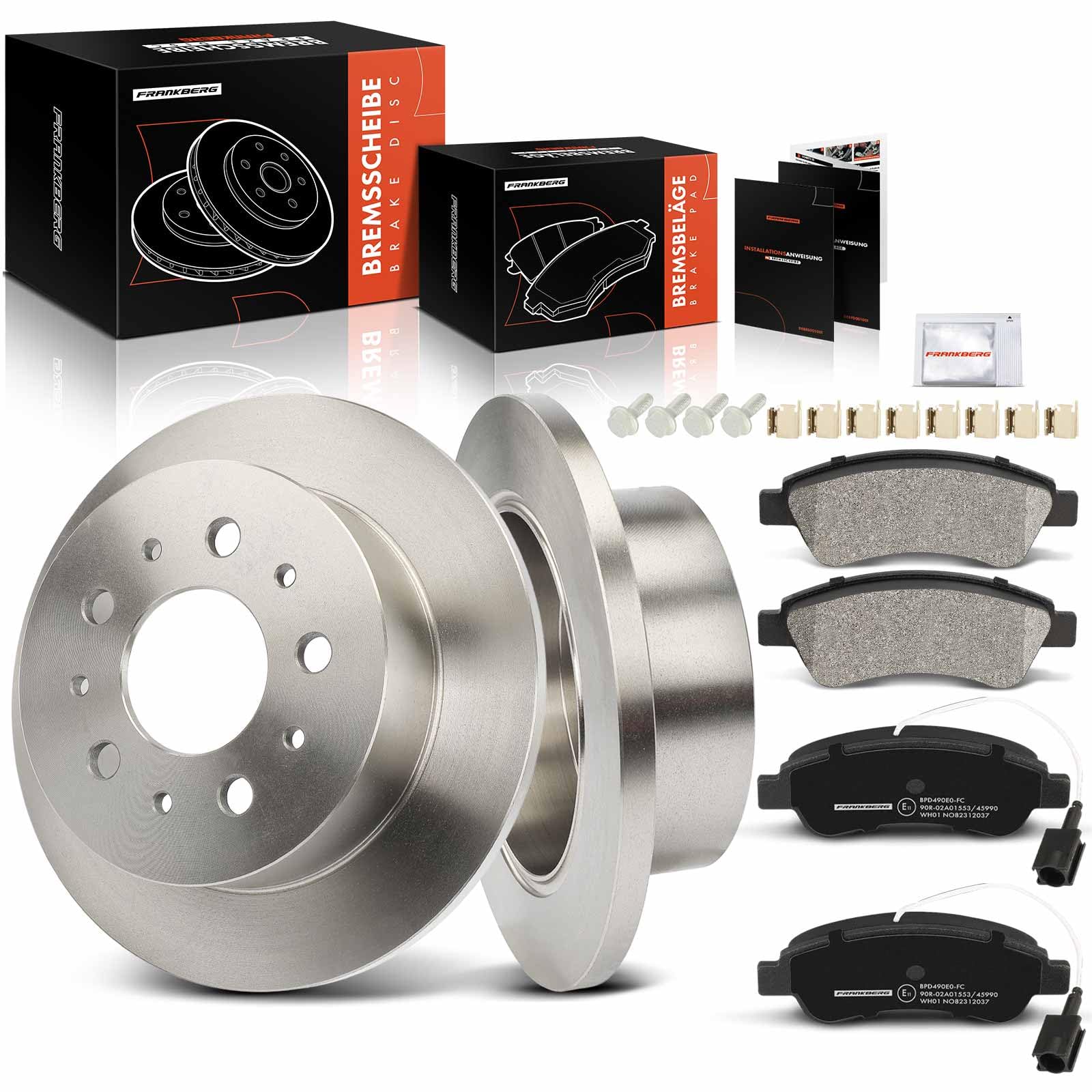 Frankberg 2x Bremsscheiben + 4x Bremsbeläge Mit bremsenschmiermittel Hinterachse Kompatibel mit Jumper Bus 2.0L-3.0L 2006-2024 Ducato Bus 250 2.2L-3.0L 2006-2024 Replace# 1607880480 Frankberg 2x Bremsscheiben + 4x Bremsbeläge Mit bremsenschmiermittel Hinterachse Kompatibel mit Jumper Bus 2.0L-3.0L 2006-2024 Ducato Bus 250 2.2L-3.0L 2006-2024 Replace# 1607880480 von Frankberg