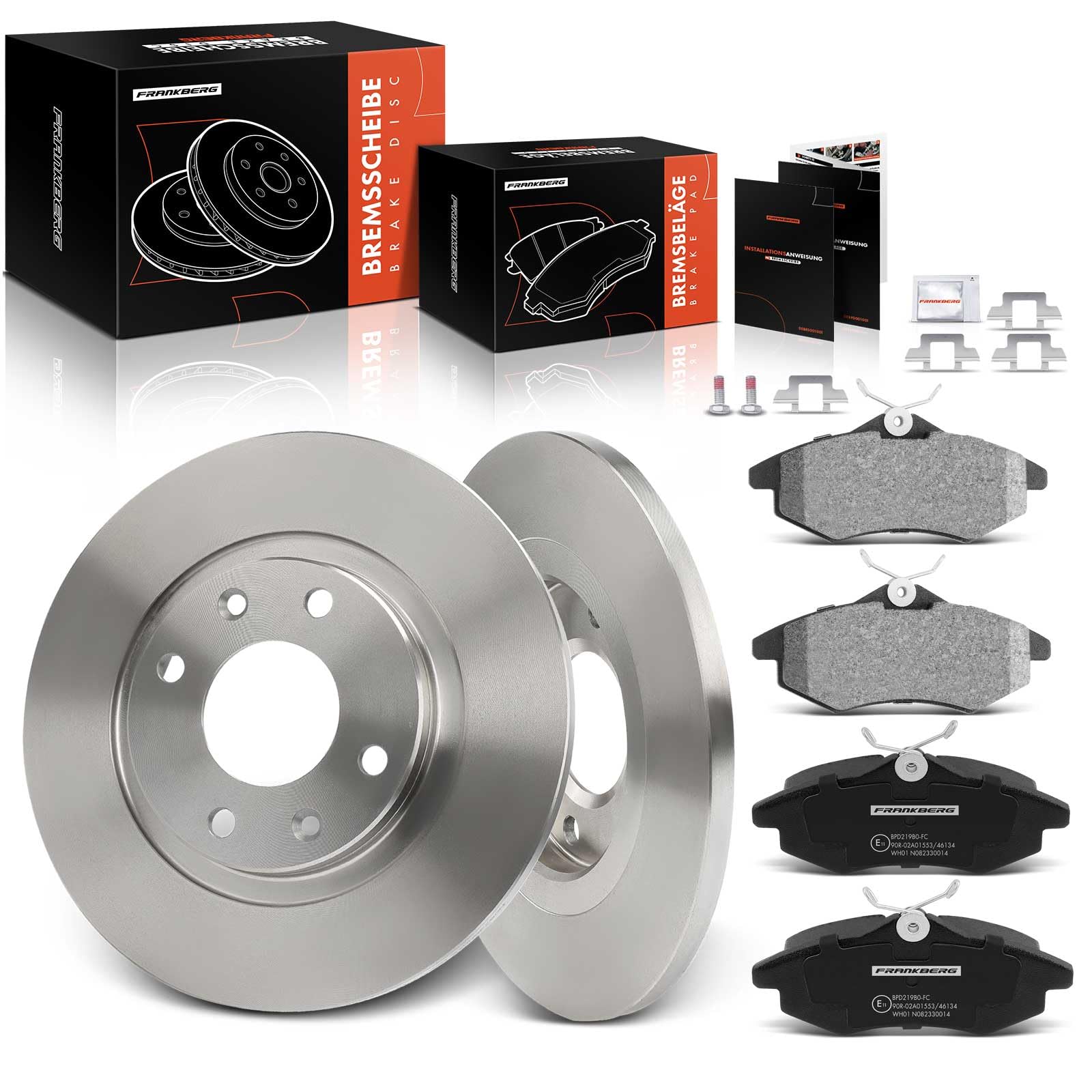 Frankberg 2x Bremsscheiben + 4x Bremsbeläge Mit bremsenschmiermittel Vorderachse Kompatibel mit C2 JM 1.1L 1.4L 2003-2009 C3 I FC FN 1.1L 1.4L 2002-2009 Replace# 1608691680 425258 Frankberg 2x Bremsscheiben + 4x Bremsbeläge Mit bremsenschmiermittel Vorderachse Kompatibel mit C2 JM 1.1L 1.4L 2003-2009 C3 I FC FN 1.1L 1.4L 2002-2009 Replace# 1608691680 425258 von Frankberg