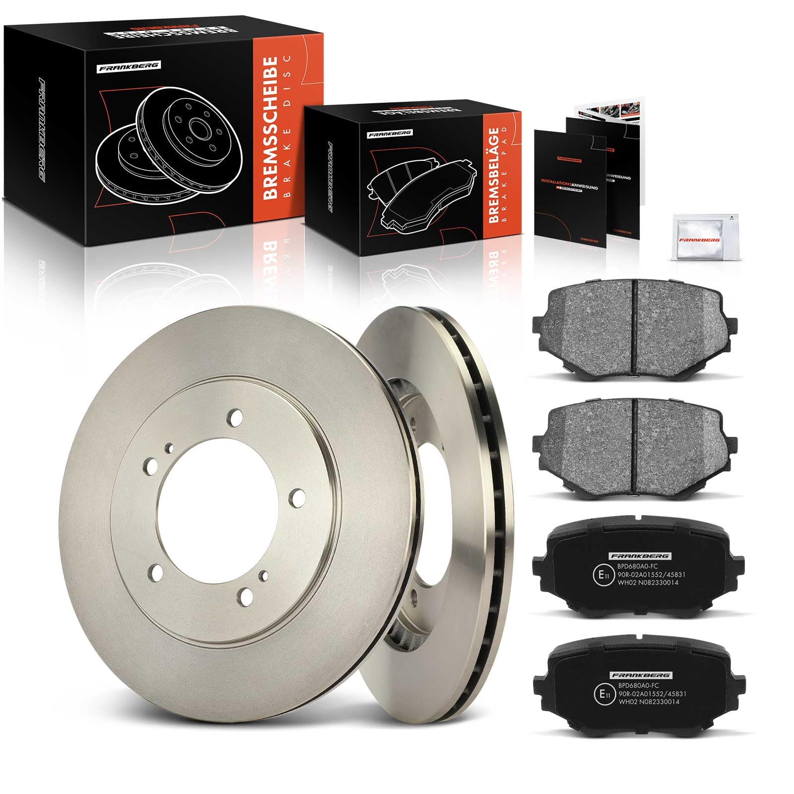 Frankberg 2x Bremsscheiben + 4x Bremsbeläge Mit bremsenschmiermittel Vorderachse Kompatibel mit Grand Vitara I FT HT 2.0L-2.7L 1998-2006 Replace# 5521165D11 5520065D10 Frankberg 2x Bremsscheiben + 4x Bremsbeläge Mit bremsenschmiermittel Vorderachse Kompatibel mit Grand Vitara I FT HT 2.0L-2.7L 1998-2006 Replace# 5521165D11 5520065D10 von Frankberg