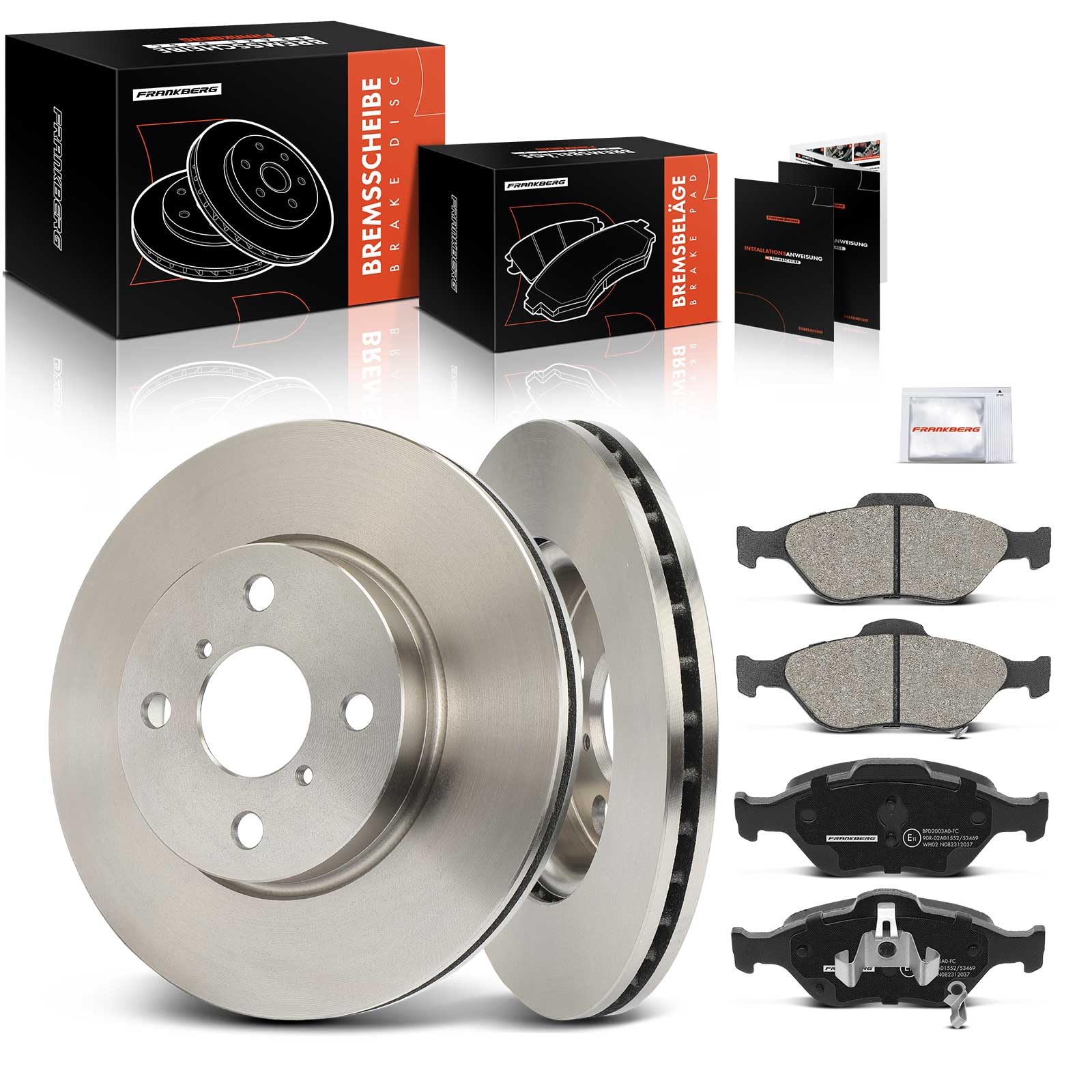 Frankberg 2x Bremsscheiben + 4x Bremsbeläge Mit bremsenschmiermittel Vorderachse Kompatibel mit Yaris P9 KSP13 NCP13 NHP13 NLP13 NSP13 2005-2023 Replace# 435120D060 044650D050 Frankberg 2x Bremsscheiben + 4x Bremsbeläge Mit bremsenschmiermittel Vorderachse Kompatibel mit Yaris P9 KSP13 NCP13 NHP13 NLP13 NSP13 2005-2023 Replace# 435120D060 044650D050 von Frankberg