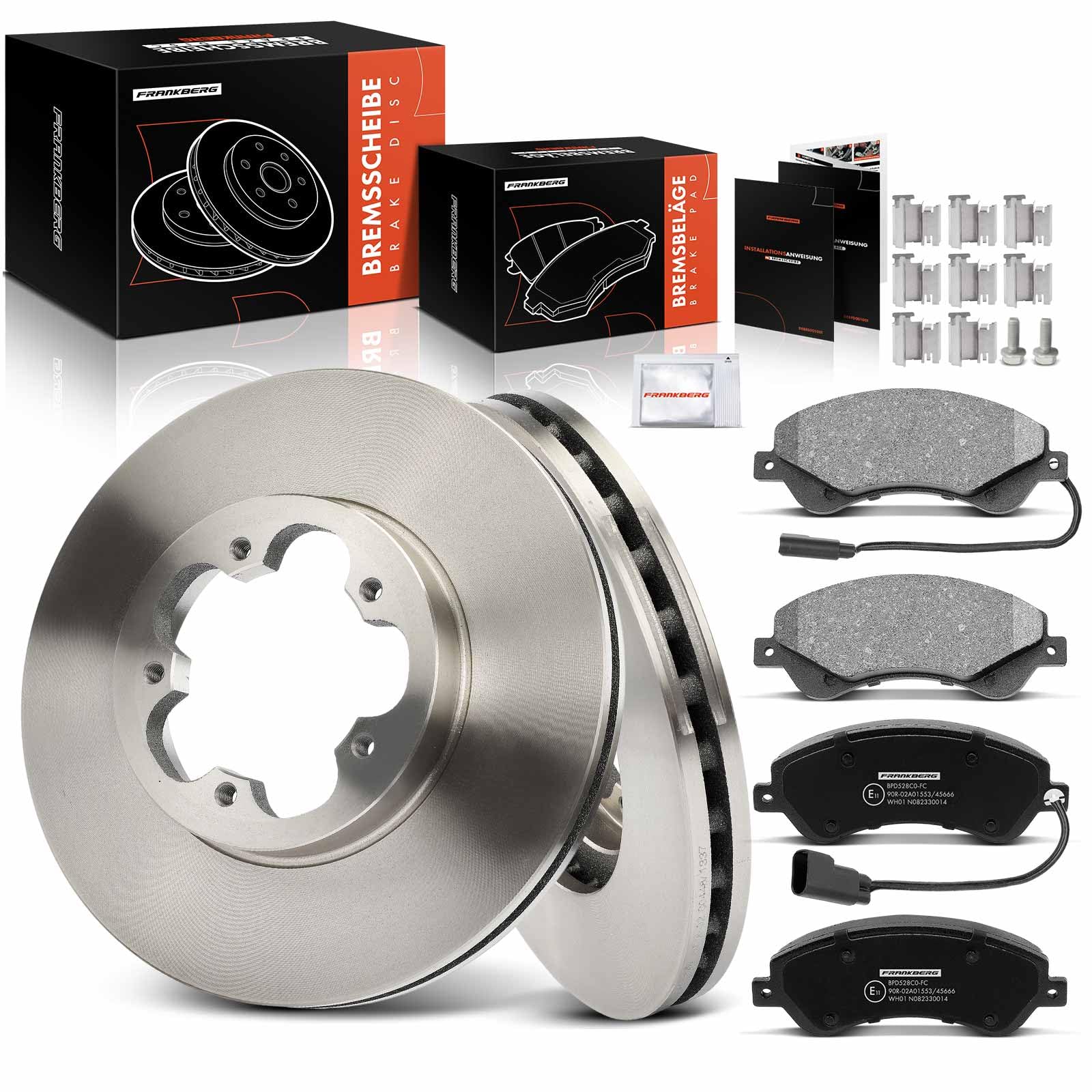 Frankberg 2x Bremsscheiben + 4x Bremsbeläge Vorderachse mit Bremsenschmiermittel Kompatibel mit Transit Bus FB FC FD FS FZ 2006-2014 Transit Kasten FA 2006-2014 Replace# ME6C1J2K021BA Frankberg 2x Bremsscheiben + 4x Bremsbeläge Vorderachse mit Bremsenschmiermittel Kompatibel mit Transit Bus FB FC FD FS FZ 2006-2014 Transit Kasten FA 2006-2014 Replace# ME6C1J2K021BA von Frankberg
