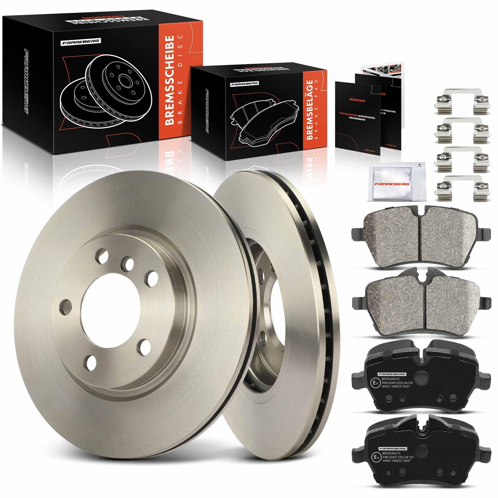 Frankberg 2x Bremsscheiben + 4x Bremsbeläge Vorne Kompatibel mit Min.i Countryman R60 1.6L 2010-2016 Min.i Paceman R61 1.6L 2012-2016 Replace# 34116770251 Frankberg 2x Bremsscheiben + 4x Bremsbeläge Vorne Kompatibel mit Min.i Countryman R60 1.6L 2010-2016 Min.i Paceman R61 1.6L 2012-2016 Replace# 34116770251 von Frankberg