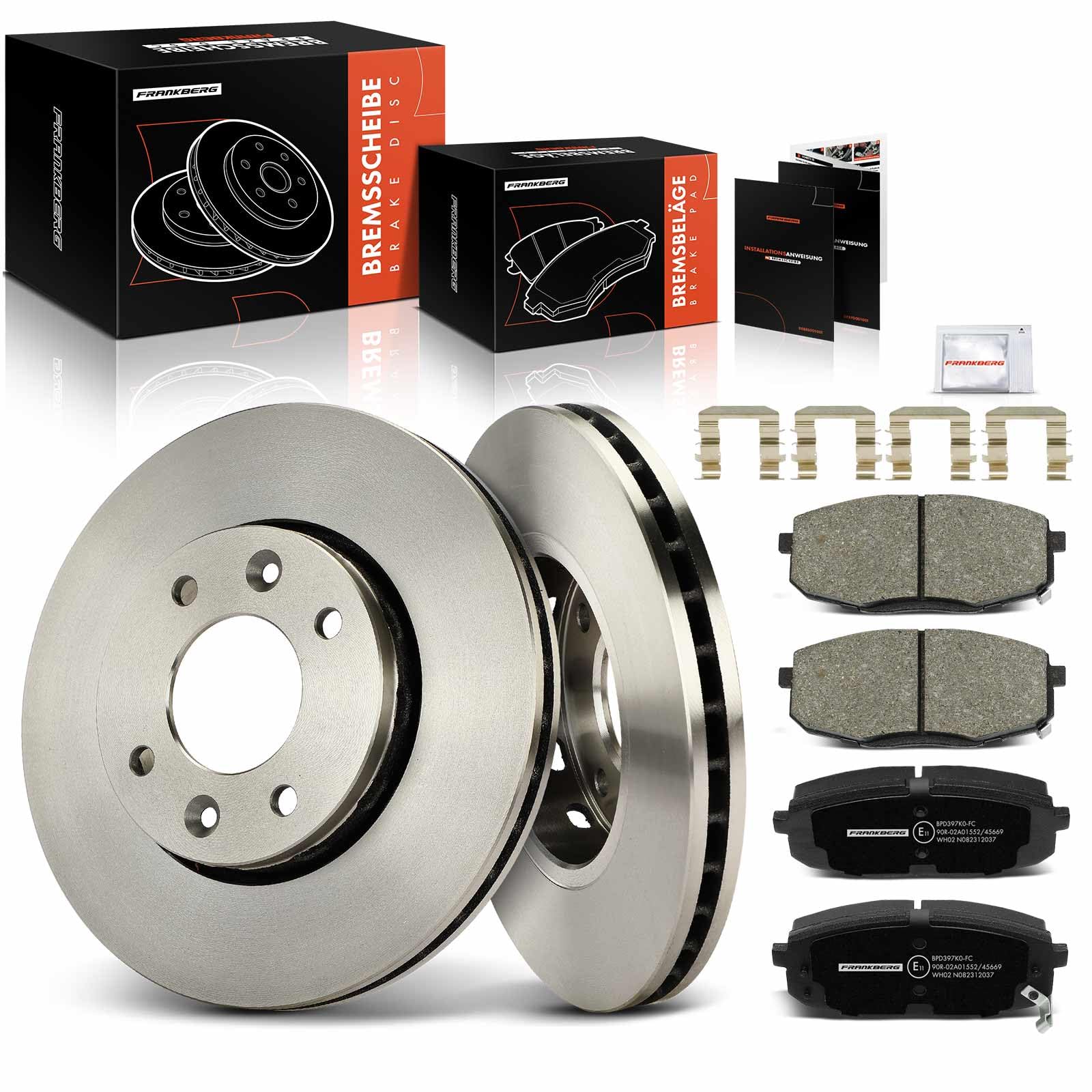 Frankberg 2x Bremsscheiben 4x Bremsbeläge mit Bremsenschmiermittel Vorne Kompatibel mit i30 FD 1.4L-2.0L 2007-2011 Cee'D Schrägheck ED 1.4L-2.0L 2006-2012 Replace# 0K2JA3328Z Frankberg 2x Bremsscheiben 4x Bremsbeläge mit Bremsenschmiermittel Vorne Kompatibel mit i30 FD 1.4L-2.0L 2007-2011 Cee'D Schrägheck ED 1.4L-2.0L 2006-2012 Replace# 0K2JA3328Z von Frankberg