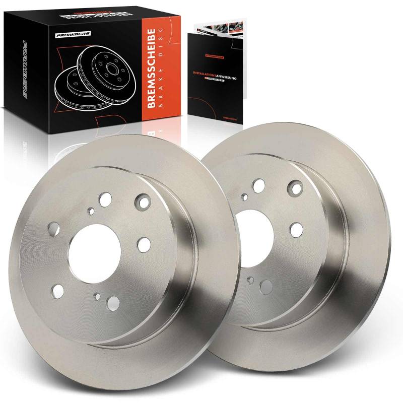 Frankberg 2x Bremsscheiben Bremsscheibe Hinten Kompatibel mit Avens.i.s T25 2.2L 2005-2008 Avensi.s Station Wagon T25 2.2L 2005-2008 Replace# 4243105050 von Frankberg