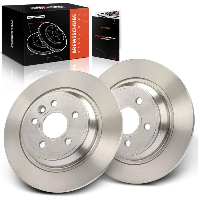 Frankberg 2x Bremsscheiben Bremsscheibe Hinterachse Kompatibel mit S60 II 134 1.5L-3.0L 2010-2018 S80 II 124 1.6L-4.4L 2006-2016 V60 I 155 157 1.5L-3.0L 2010-2018 Replace# 30769059 von Frankberg