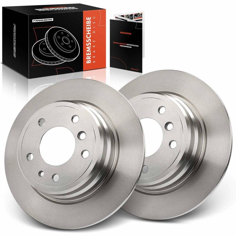 Frankberg 2x Bremsscheiben Bremsscheibe Hinterachse Links Rechts Kompatibel mit 5er E34 518-535 1.8L-3.5L 1988-1995 5er Touring E34 518-530 1.8L-3.0L 1991-1996 Replace# 34211156668 von Frankberg