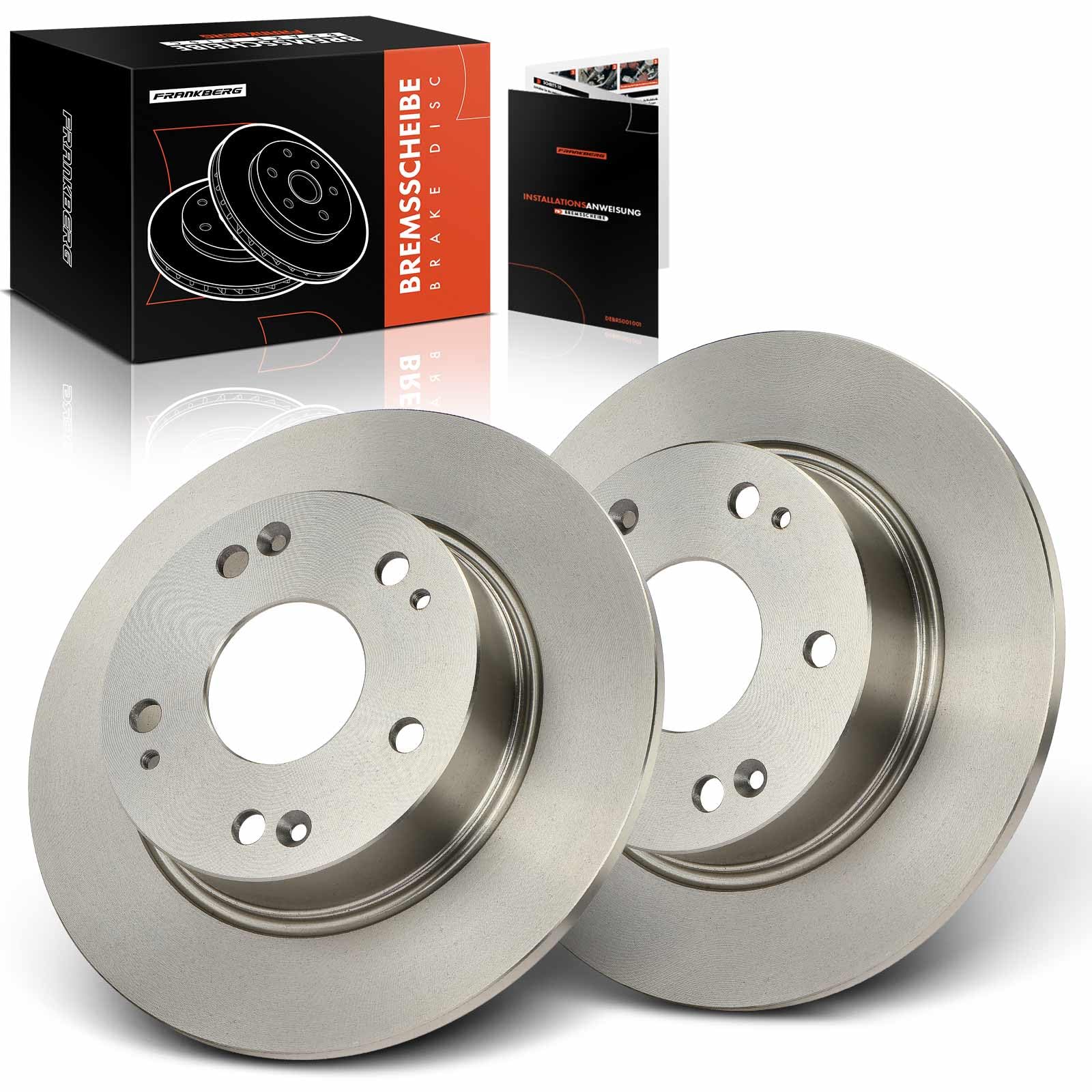 Frankberg 2x Bremsscheiben Bremsscheibe Hinterachse Links Rechts Kompatibel mit Accord VII C CN 2.0L-2.4L 2003-2008 Replace# 42510SEAE00 Frankberg 2x Bremsscheiben Bremsscheibe Hinterachse Links Rechts Kompatibel mit Accord VII C CN 2.0L-2.4L 2003-2008 Replace# 42510SEAE00 von Frankberg