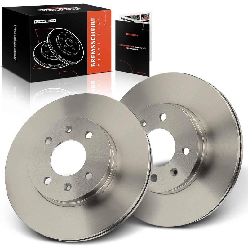 Frankberg 2x Bremsscheiben Bremsscheibe Vorne Kompatibel mit Accent III MC 1.4L-1.6L 2005-2010 i20 PB PBT 1.1L-1.6L 2008-2014 Rio II JB 1.4L-1.6L 2005-2011 Replace# 517121G000 von Frankberg
