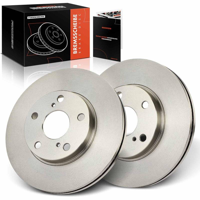 Frankberg 2x Bremsscheiben Bremsscheibe Vorne Kompatibel mit Auri.s E15 ADE15 NDE15 NRE15 ZRE15 ZZE15 1.3L-1.8L 2007-2012 Corolla Stufenheck E15 1.4L 2006-2014 Replace# 4351202180 von Frankberg