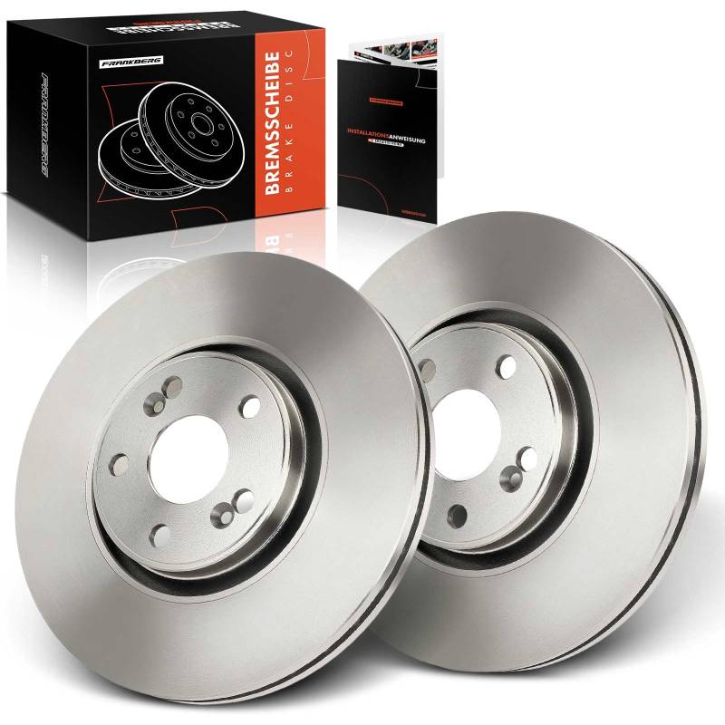 Frankberg 2x Bremsscheiben Bremsscheibe Vorne Kompatibel mit Espace IV JK0/1 1.9L-3.0L 2002-2023 Laguna II BG0/1 2.2L 3.0L 2001-2002 Replace# 7701207378 von Frankberg