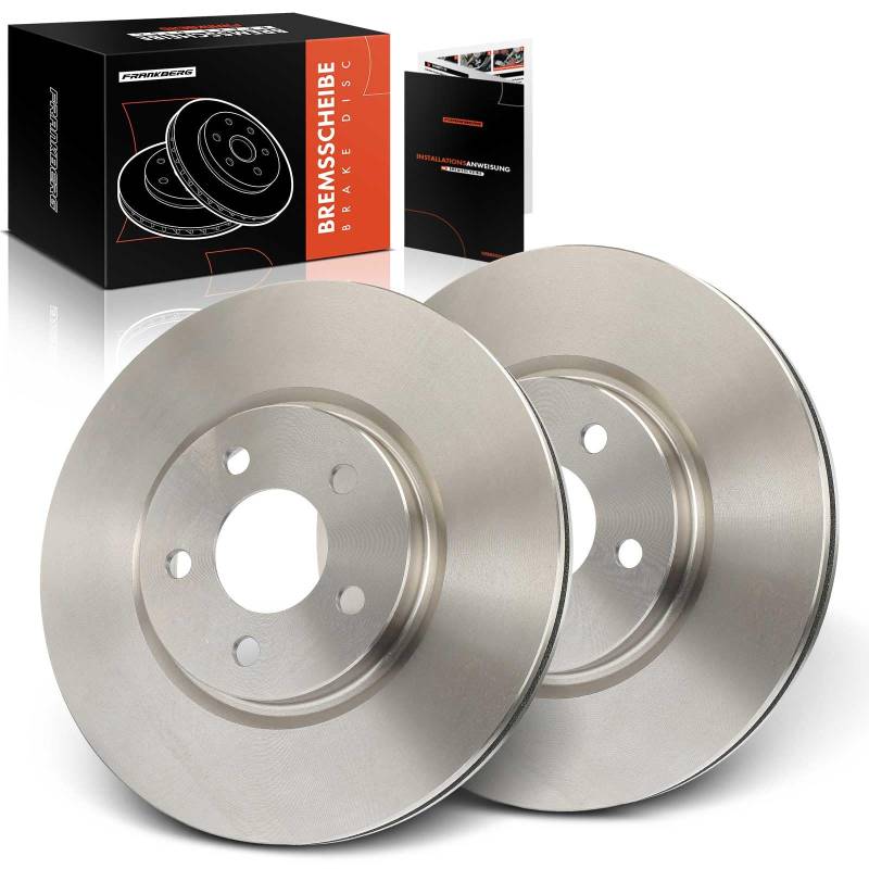 Frankberg 2x Bremsscheiben Bremsscheibe Vorne Kompatibel mit PT Cruiser PT 1.6L-2.4L 2000-2010 Bremsscheibe PT Cruiser Cabriolet 2.4L 2004-2008 Replace# 4509994AA von Frankberg