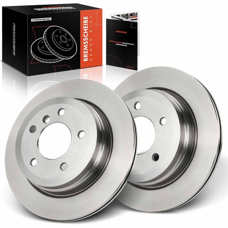 Frankberg 2x Bremsscheiben Hinterachse Belüftet Kompatibel mit 3er Cabriolet E93 320d 320i 325i 2.0L-3.0L 2006-2013 1er E87 123d 130i 2.0L 3.0L 2005-2012 Replace# 34216855008 von Frankberg