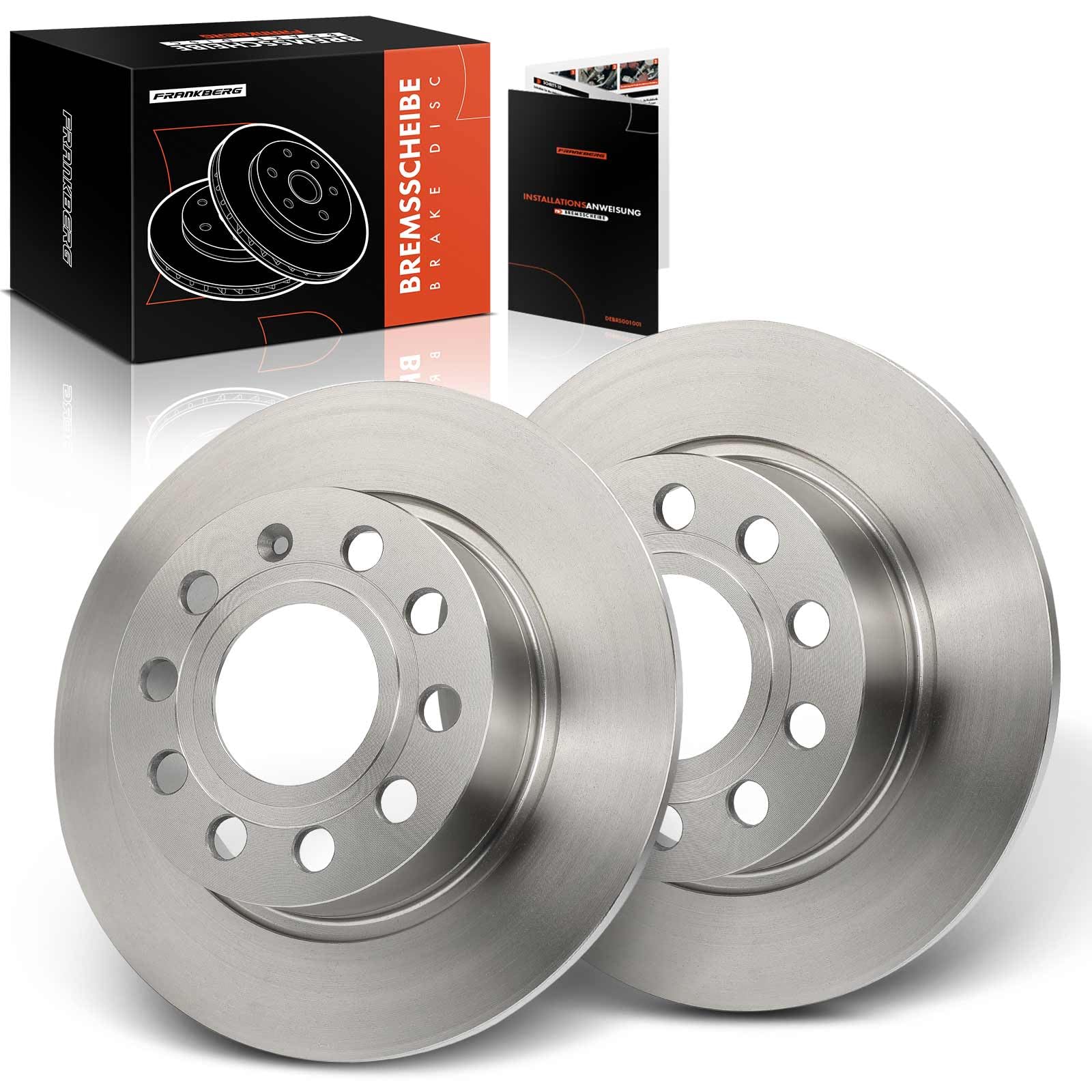 Frankberg 2x Bremsscheiben Hinterachse Kompatibel mit A3 8P1 1.2L-2.0L 2003-2012 Golf V 1K1 1.4L-2.0L 2003-2009 Altea 5P1 1.2L-2.0L 2004-2021 Leon 1P1 1.2L-2.0L 2005-2012 Replace# 1K0615601AB Frankberg 2x Bremsscheiben Hinterachse Kompatibel mit A3 8P1 1.2L-2.0L 2003-2012 Golf V 1K1 1.4L-2.0L 2003-2009 Altea 5P1 1.2L-2.0L 2004-2021 Leon 1P1 1.2L-2.0L 2005-2012 Replace# 1K0615601AB von Frankberg