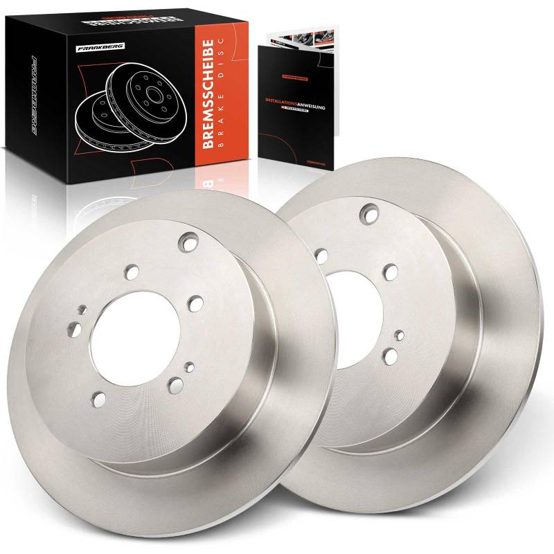 Frankberg 2x Bremsscheiben Hinterachse Kompatibel mit C-Crosser VU VV 2.2L 2.4L 2007-2012 Outlander II CW W 2.2L 2.3L 2006-2012 4007 VU VV 2.2L 2.4L 2007-2013 Replace# 4615A035 von Frankberg