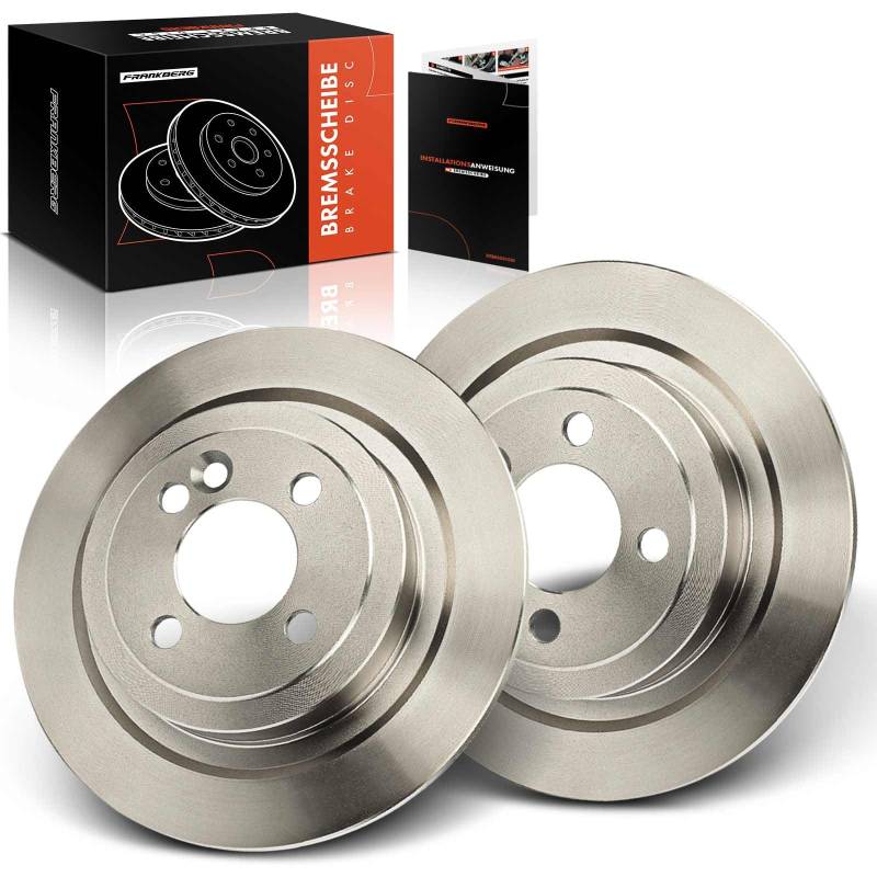 Frankberg 2x Bremsscheiben Hinterachse Kompatibel mit M.i.n.i. R56 1.4L-2.0L 2006-2013 M.i.n.i. Cabriolet R57 1.6L 2.0L 2007-2015 M.i.n.i. Coupe R58 1.6L 2.0L 2010-2015 Replace# 34216784389 von Frankberg