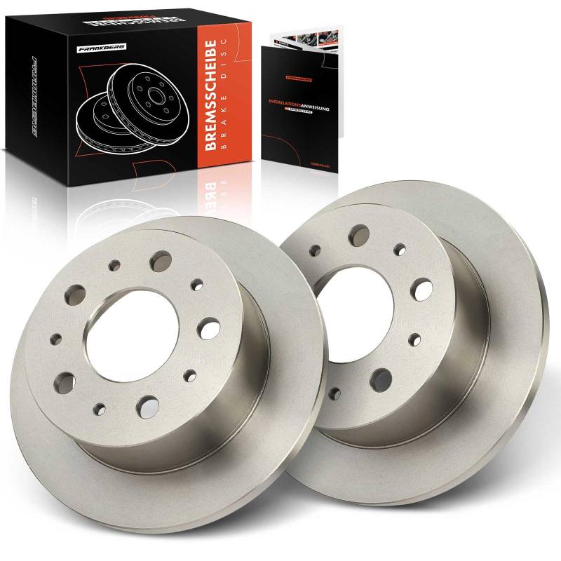 Frankberg 2x Bremsscheiben Hinterachse Massiv Kompatibel mit Jumper Bus 2.2L 3.0L 2006-2024 Ducato Kasten 250 2.2L-3.0L 2006-2024 Boxer Bus 2.2L 3.0L 2006-2024 Replace# 424939 von Frankberg