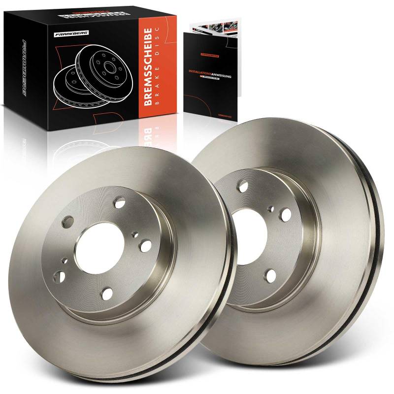 Frankberg 2x Bremsscheiben Satz Voderachse Kompatibel mit Au.ris E18 2012-2018 C.o.r.o.l.l.a Stufenheck E150 2010-2014 Au.ris Kombi E18 2013-2018 Replace# 4351202330 von Frankberg