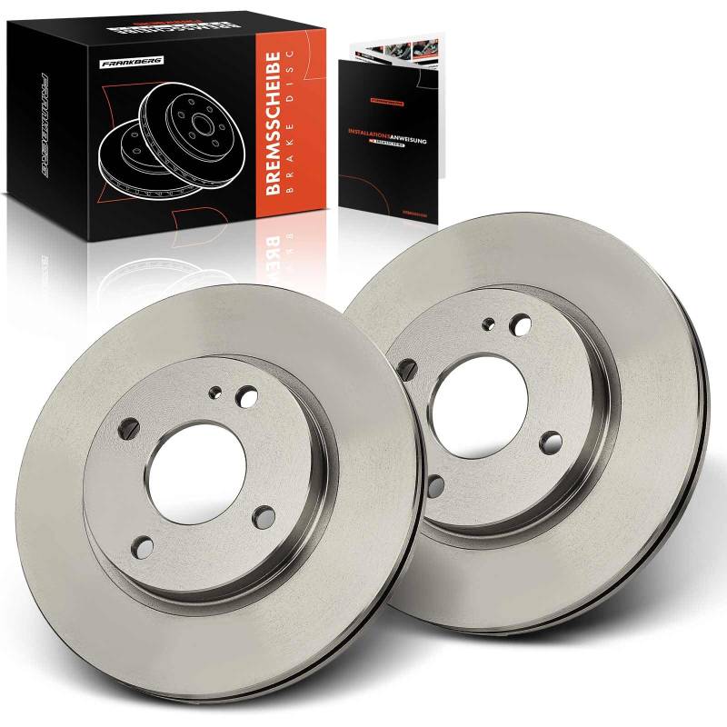 Frankberg 2x Bremsscheiben Vorderachse Belüftet Kompatibel mit Fiesta VI CB1 CCN 1.0L-1.6L 2008-2017 Fiesta VI Van 1.0L-1.6L 2009-2017 Replace# 8V511125AC von Frankberg