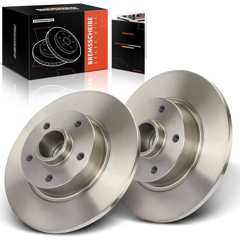 Frankberg 2x Bremsscheiben mit Radlager und ABS-Ring Hinterachse Voll Kompatibel mit Vivaro Combi X82 1.6L 2014-2019 Trafic III Bus JG 1.6L 2.0L 2014-2023 Replace# 6000620071 von Frankberg