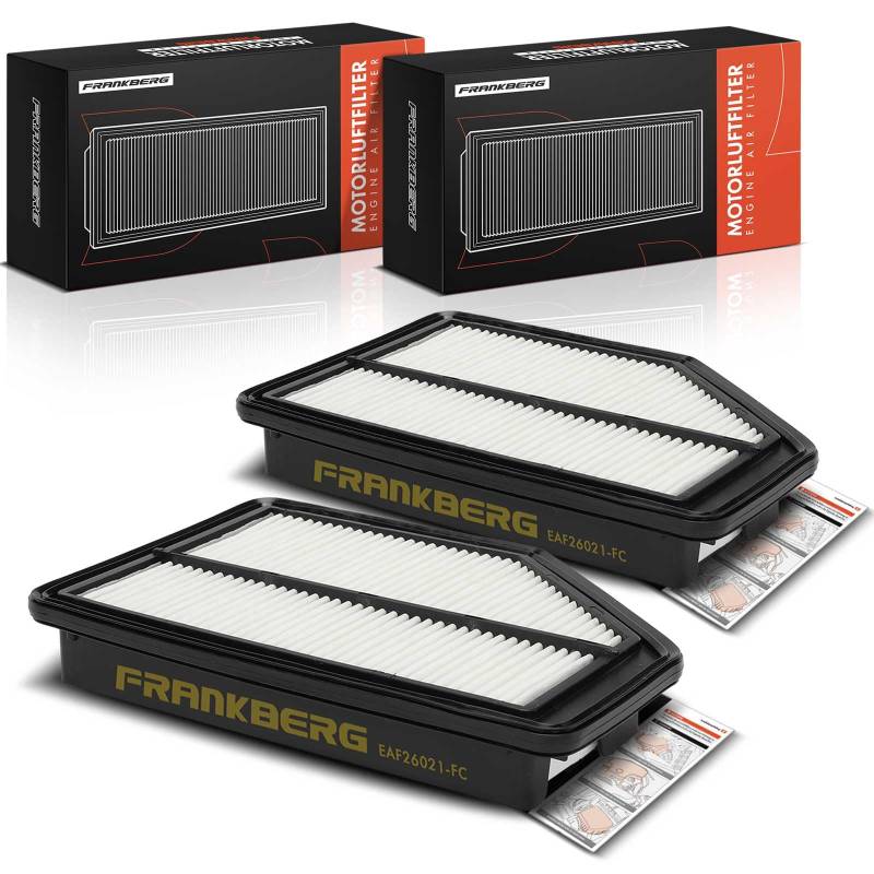 Frankberg 2x Luftfilter Filter Benzin Kompatibel mit CR-V III RE 2.0L 2006-2012 Replace# 17220-RZP-G00 von Frankberg