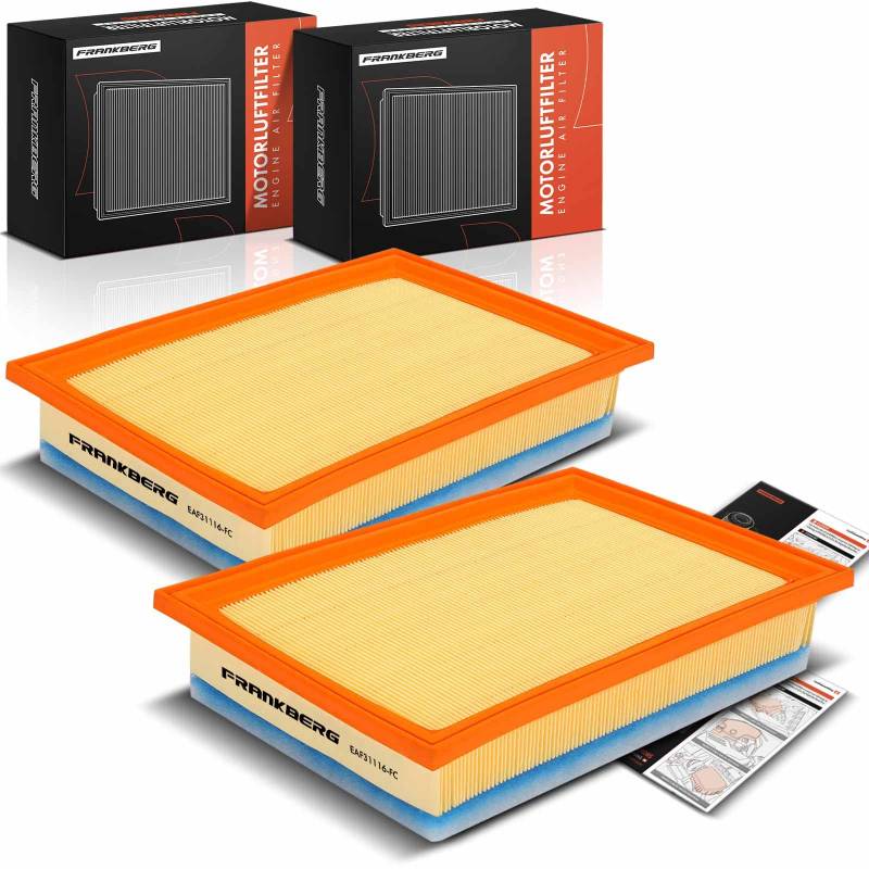 Frankberg 2x Luftfilter Filter Filtereinsatz Kompatibel mit Galaxy WGR 1995-2006 A.l.h.a.m.b.r.a 7V8 7V9 1996-2010 S.h.a.r.a.n 7M6 7M8 7M9 1995-2010 Replace# 7M3129620A von Frankberg