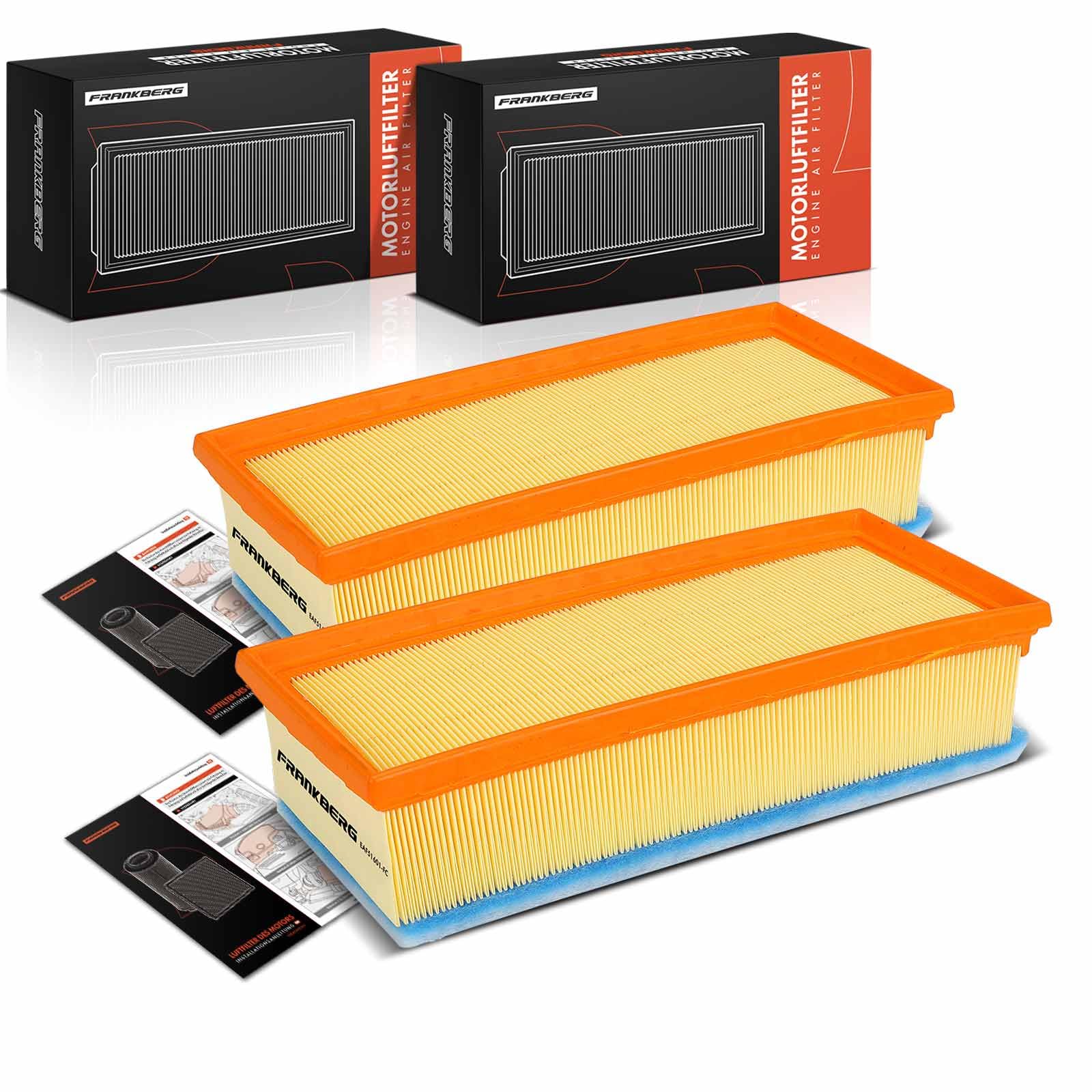 Frankberg 2x Luftfilter Filter Kompatibel mit C8 EA EB 2.0L 2.2L Diesel 2006-2014 Jumpy VF7 2.0L Benzin/Diesel 2007-2016 Replace# 1400474780 von Frankberg
