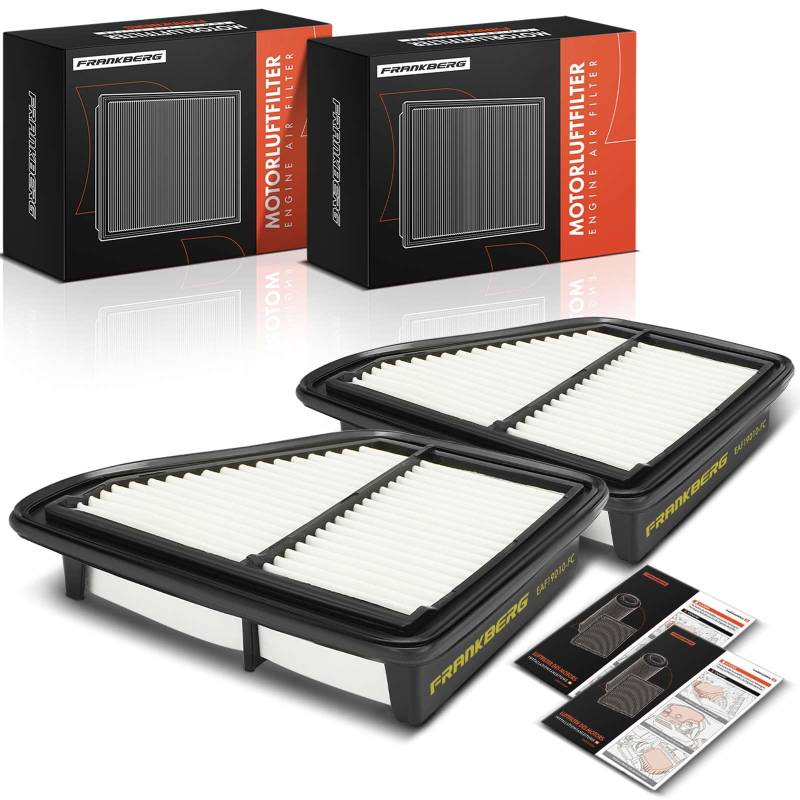 Frankberg 2x Luftfilter Filter mit Filtereinsatz Kompatibel mit Civic VIII Hatchback FK FN 1.4L 2008-2011 Replace# 17220RSJE00 von Frankberg
