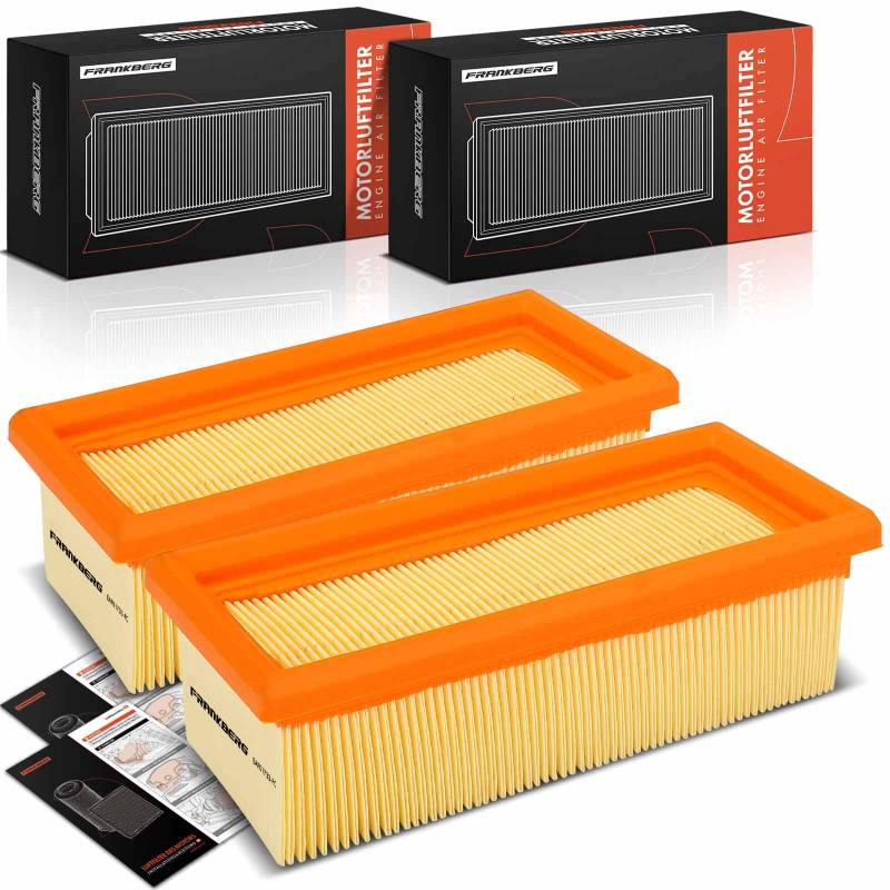 Frankberg 2x Luftfilter Filtereinsatz Filter Kompatibel mit Twingo I C06 1.2L 2000-2007 Clio II BB CB 1.2L 2001-2016 Kangoo KC0/1 1.2L 2001-2024 Replace# 1654600QAL von Frankberg