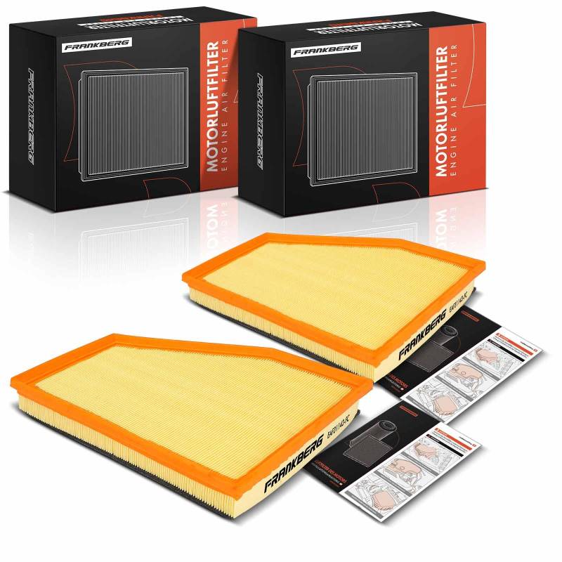 Frankberg 2x Luftfilter Filtereinsatz Kompatibel mit B5 E60 2005-2010 5er E60 2004-2010 5er Touring E61 2004-2010 6er E63 2007-2010 6er E64 2007-2010 Replace# 13717793647 von Frankberg
