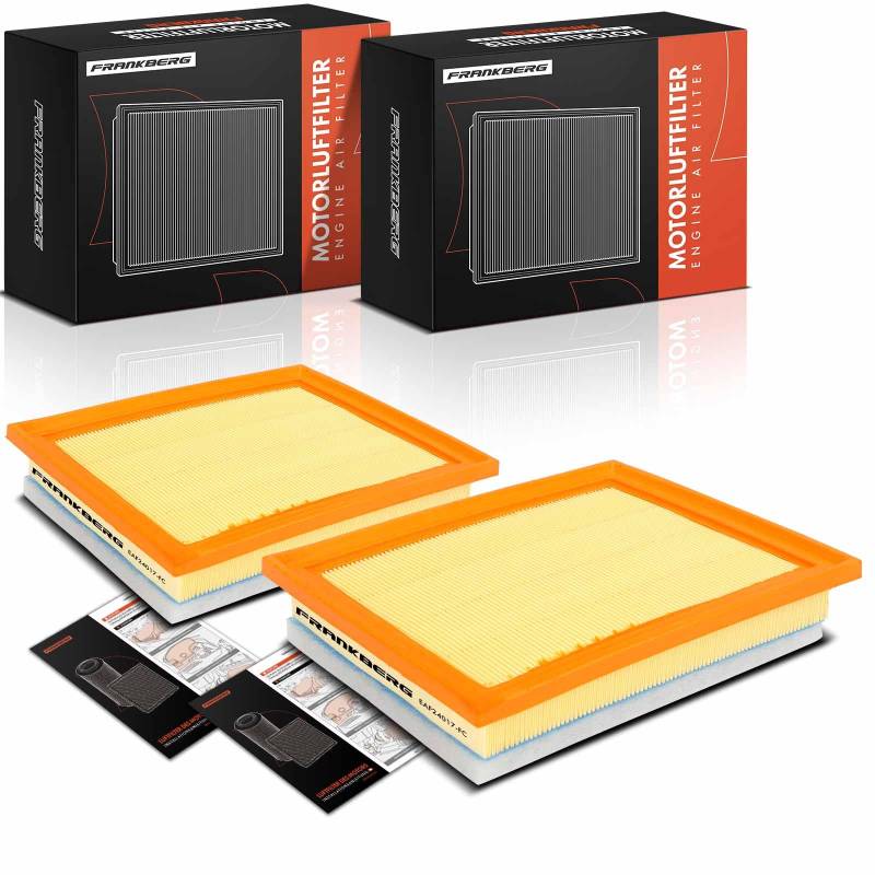 Frankberg 2x Luftfilter Filtereinsatz Kompatibel mit Berlingo Kasten/MPV B9 K9 C3 Aircross II 2C 2R C3 II SC C3 III SX DS3 SA Jumpy Kasten 301 508 I 8D Replace# 9802348680 von Frankberg