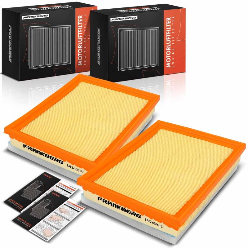 Frankberg 2x Luftfilter Kompatibel mit Corsa F P2JO 1.2L Benzin 2019-2024 Berlingo EC ER 1.5L Diesel 2018-2024 C3 III SX 1.5L Diesel 2018-2024 Replace# 9813908880 von Frankberg