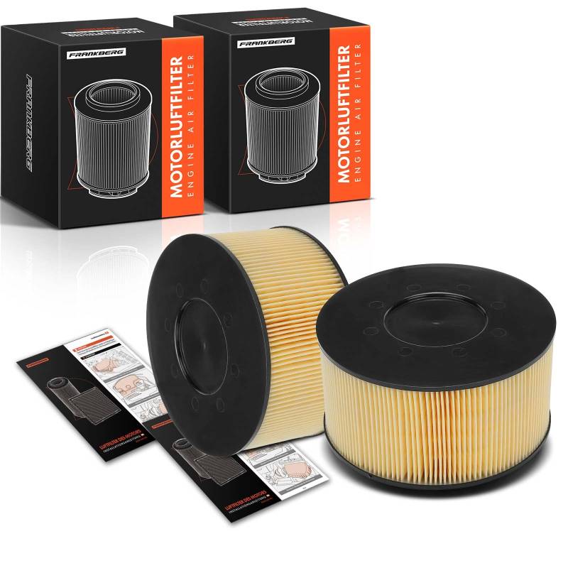 Frankberg 2x Luftfilter mit Filtereinsatz Kompatibel mit 3er E46 316-318 1.6L-2.0L 2001-2005 3er Compact E46 316-318 1.6L-2.0L 2001-2005 Replace# 13717503141 von Frankberg