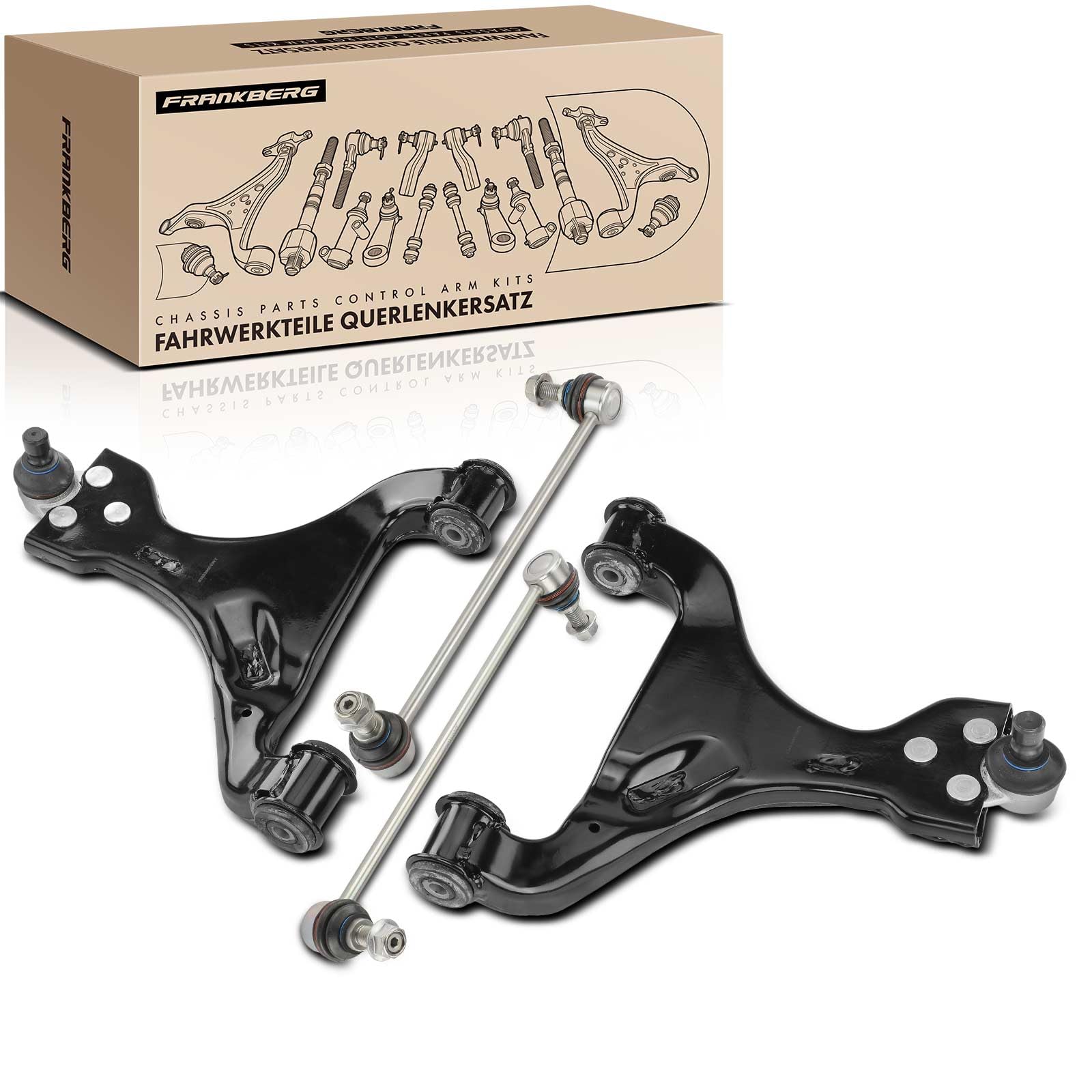 Frankberg 2x Querlenker + 2x Koppelstange Vorne Kompatibel mit Vito/Mixto Kasten W639 119-120 2.1L-3.7L 2003-2014 Vito Bus W639 119-120 2.1L-3.7L 2003-2014 Replace# 6393200189 Frankberg 2x Querlenker + 2x Koppelstange Vorne Kompatibel mit Vito/Mixto Kasten W639 119-120 2.1L-3.7L 2003-2014 Vito Bus W639 119-120 2.1L-3.7L 2003-2014 Replace# 6393200189 von Frankberg