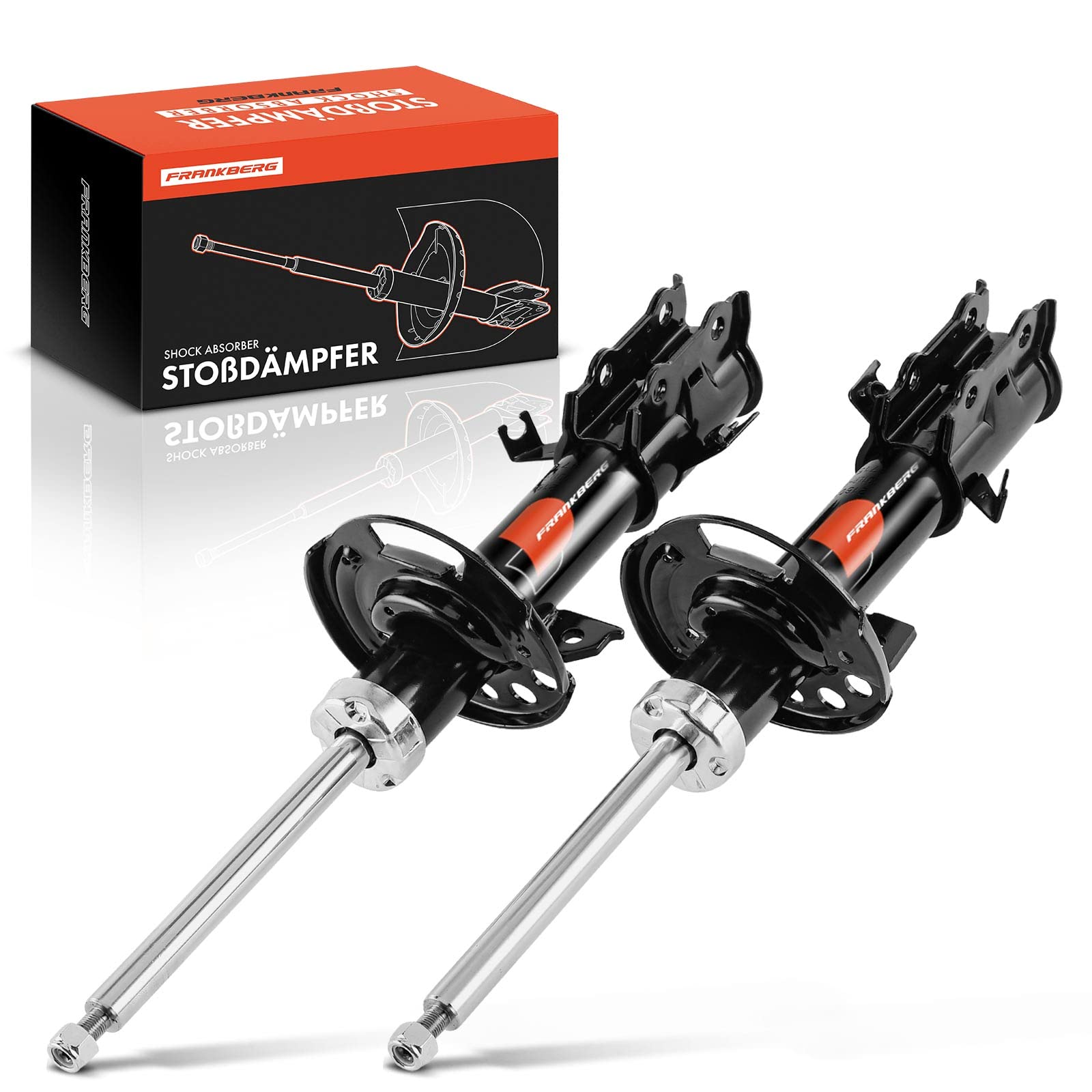 Frankberg 2x Stossdämpfer Gasdruck Vorderachse Kompatibel mit Fiesta Stufenheck 1.6L 2010-Heute Fiesta VI CB1 CCN 1.0L-1.6L 2009-2017 Fiesta VI Van 1.0L 1.5L 2012-2017 von Frankberg