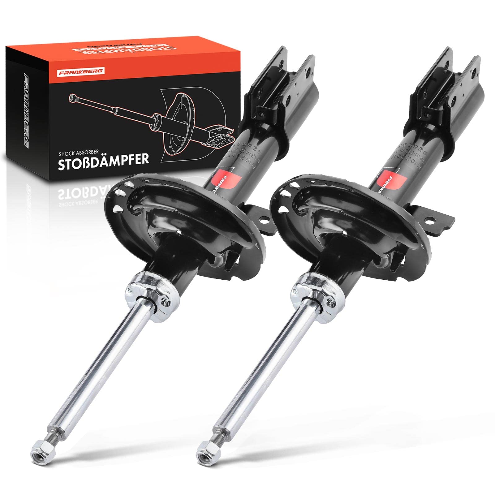 Frankberg 2x Stoßdämpfer Vorne Links Rechts Kompatibel mit Clio III BR0/1 CR0/1 1.2L-2.0L Schrägheck 2005-2014 Clio III Grandtour KR0/1 1.2L-1.6L Kombi 2007-2012 Replace# 8200676764 von Frankberg