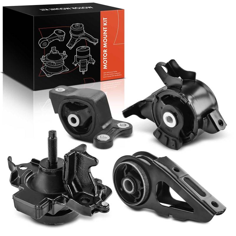 Frankberg 3x Motorlager Vorne Hinten Rechts + 1x Getriebelager Schaltgetriebe Kompatibel mit Jazz II GD GE2 GE3 1.2L-1.5L 2002-2008 Replace# 50840SAA003 von Frankberg
