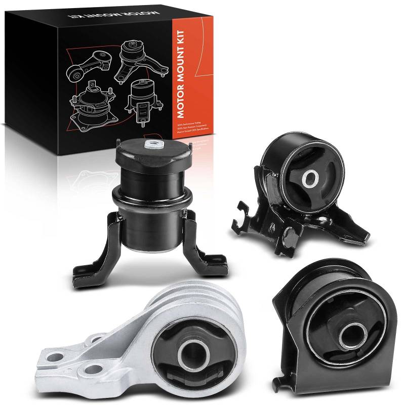 Frankberg 3x Vorne/Hinten Motorlager + 1x Getriebelager Kompatibel mit Maverick 2.0 16V FWD 2.0 16V 2.3 16V 3.0 V6 24V FWD 3.0 V6 24V 2001-2005 Replace# A5446 6L8Z-6068-AA von Frankberg