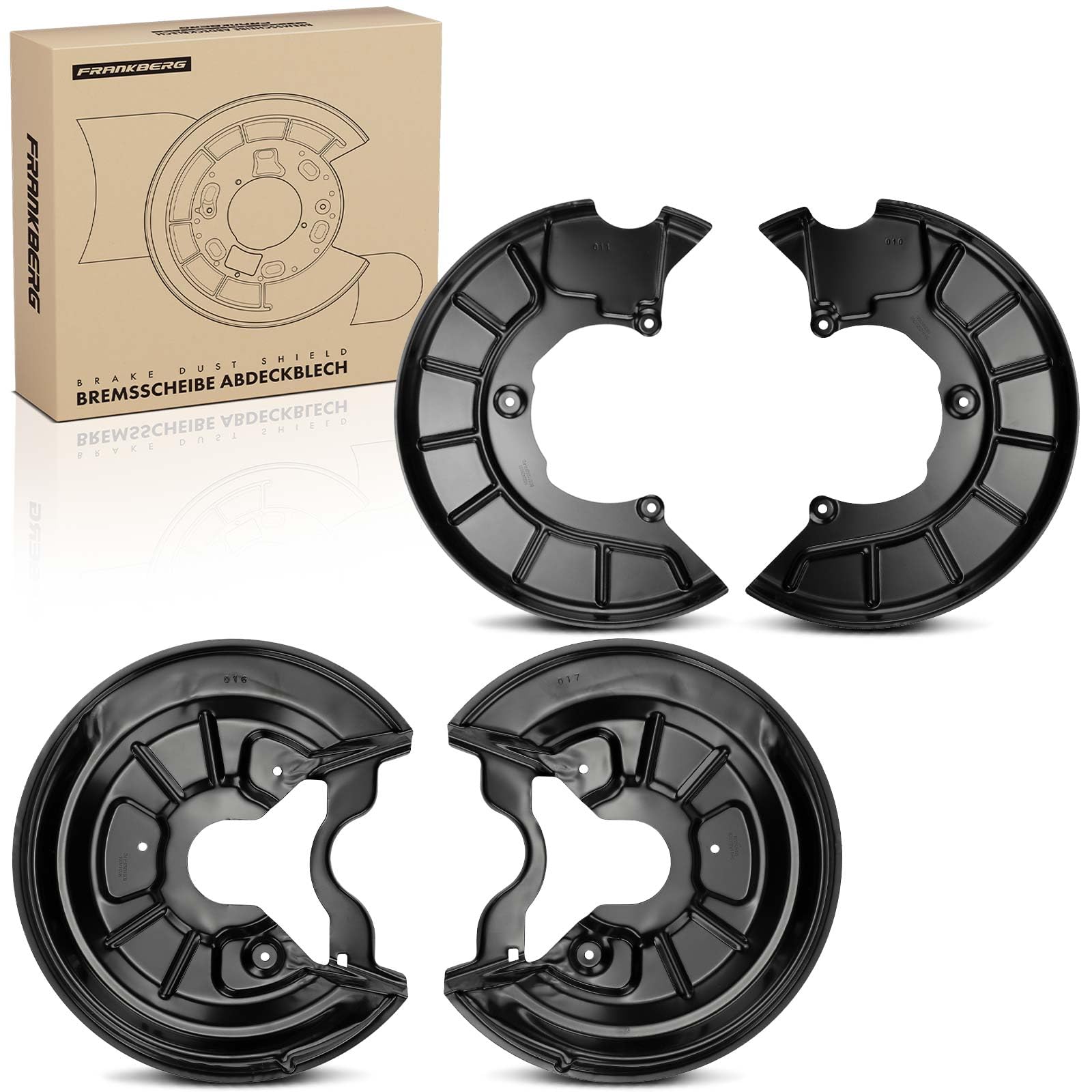 Frankberg 4x Ankerblech Bremsscheibe Vorne Hinten Kompatibel mit A3 8P1 1.2L-2.0L 2003-2012 Golf V 1K1 1.4L-2.0L 2003-2008 T.o.u.r.a.n 1T1 1T2 1.4L-2.0L 2003-2010 Replace# 1K0615311F Frankberg 4x Ankerblech Bremsscheibe Vorne Hinten Kompatibel mit A3 8P1 1.2L-2.0L 2003-2012 Golf V 1K1 1.4L-2.0L 2003-2008 T.o.u.r.a.n 1T1 1T2 1.4L-2.0L 2003-2010 Replace# 1K0615311F von Frankberg