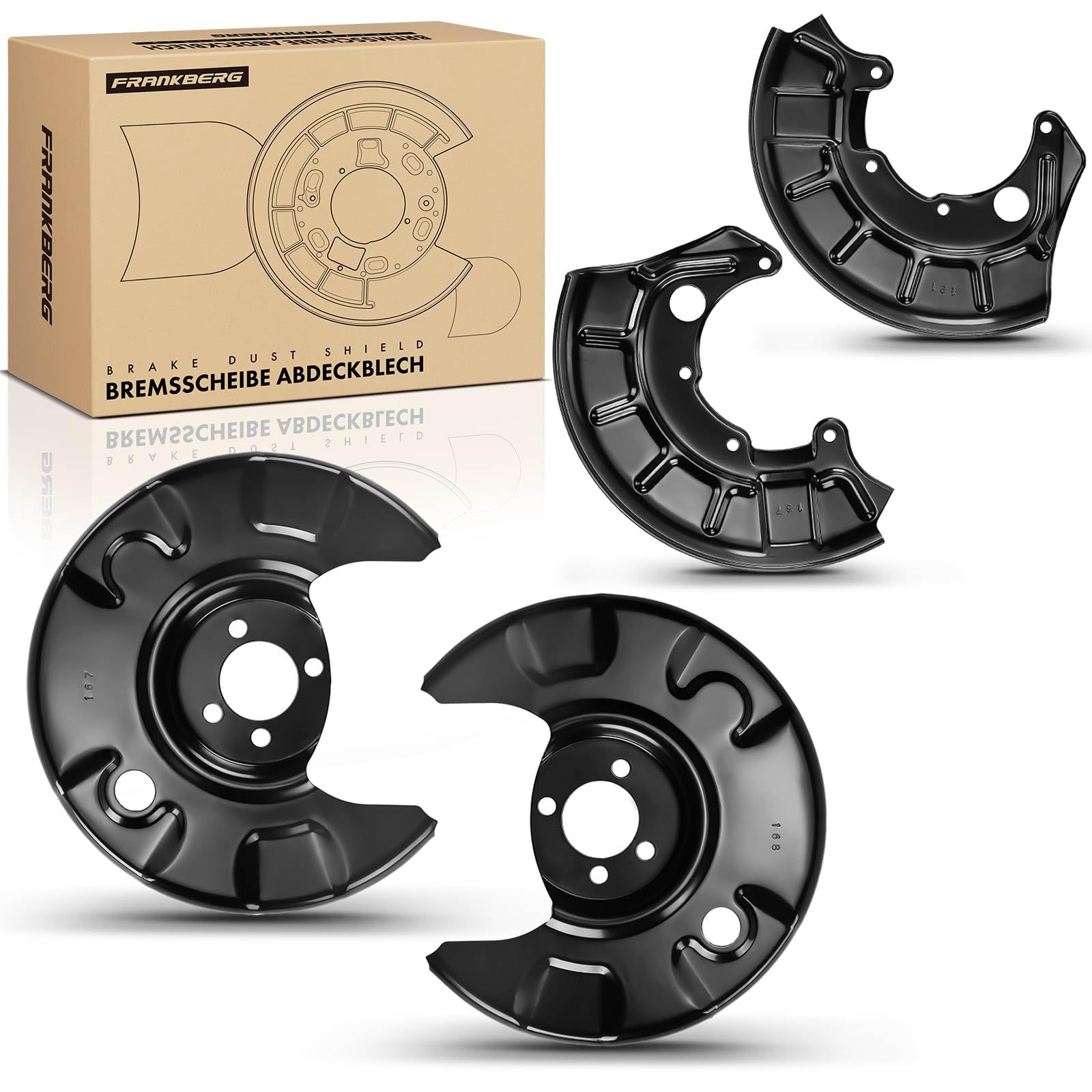 Frankberg 4x Ankerblech Bremsscheibe Vorne Hinten Links Rechts Kompatibel mit Golf II 19E 1G1 1.0L-1.8L 1983-1992 J.e.t.t.a II 165 19E 1G2 1.8L 1984-1991 Replace# 191615311B Frankberg 4x Ankerblech Bremsscheibe Vorne Hinten Links Rechts Kompatibel mit Golf II 19E 1G1 1.0L-1.8L 1983-1992 J.e.t.t.a II 165 19E 1G2 1.8L 1984-1991 Replace# 191615311B von Frankberg